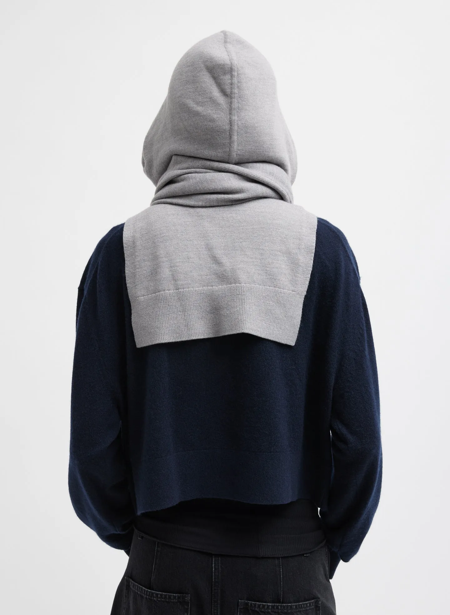 Light Weight Airy Extrafine Wool Hooded Scarf sold by Tibi product image thumbnail 4