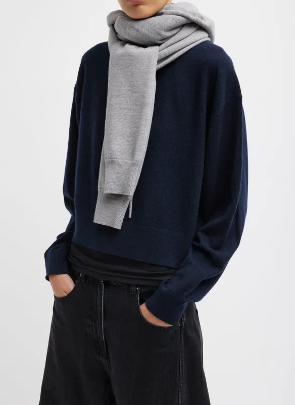 Light Weight Airy Extrafine Wool Hooded Scarf made by Tibi