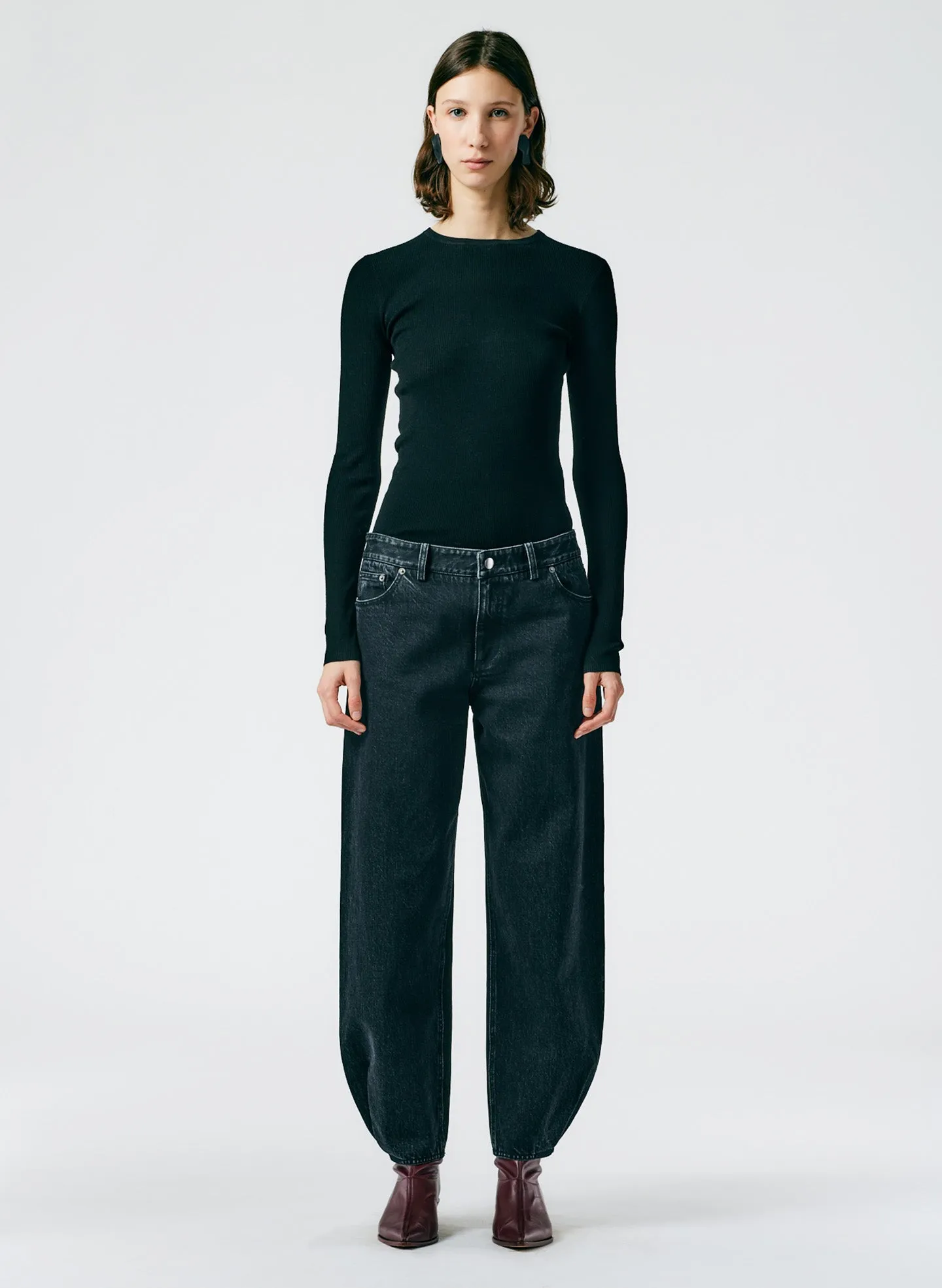 Black Denim Brancusi Jean - Long sold by Tibi product image thumbnail 2