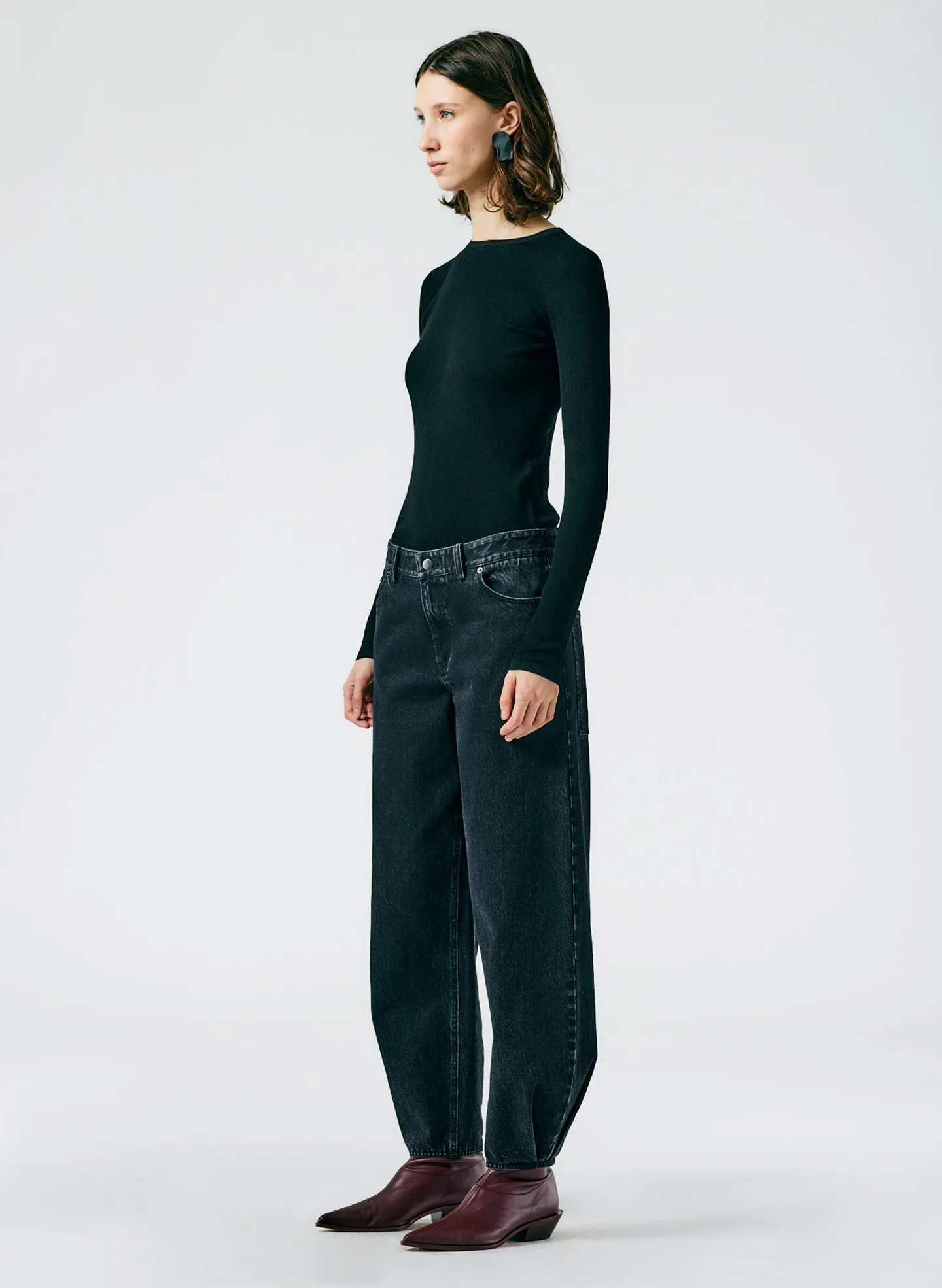 Black Denim Brancusi Jean - Long sold by Tibi product image thumbnail 3