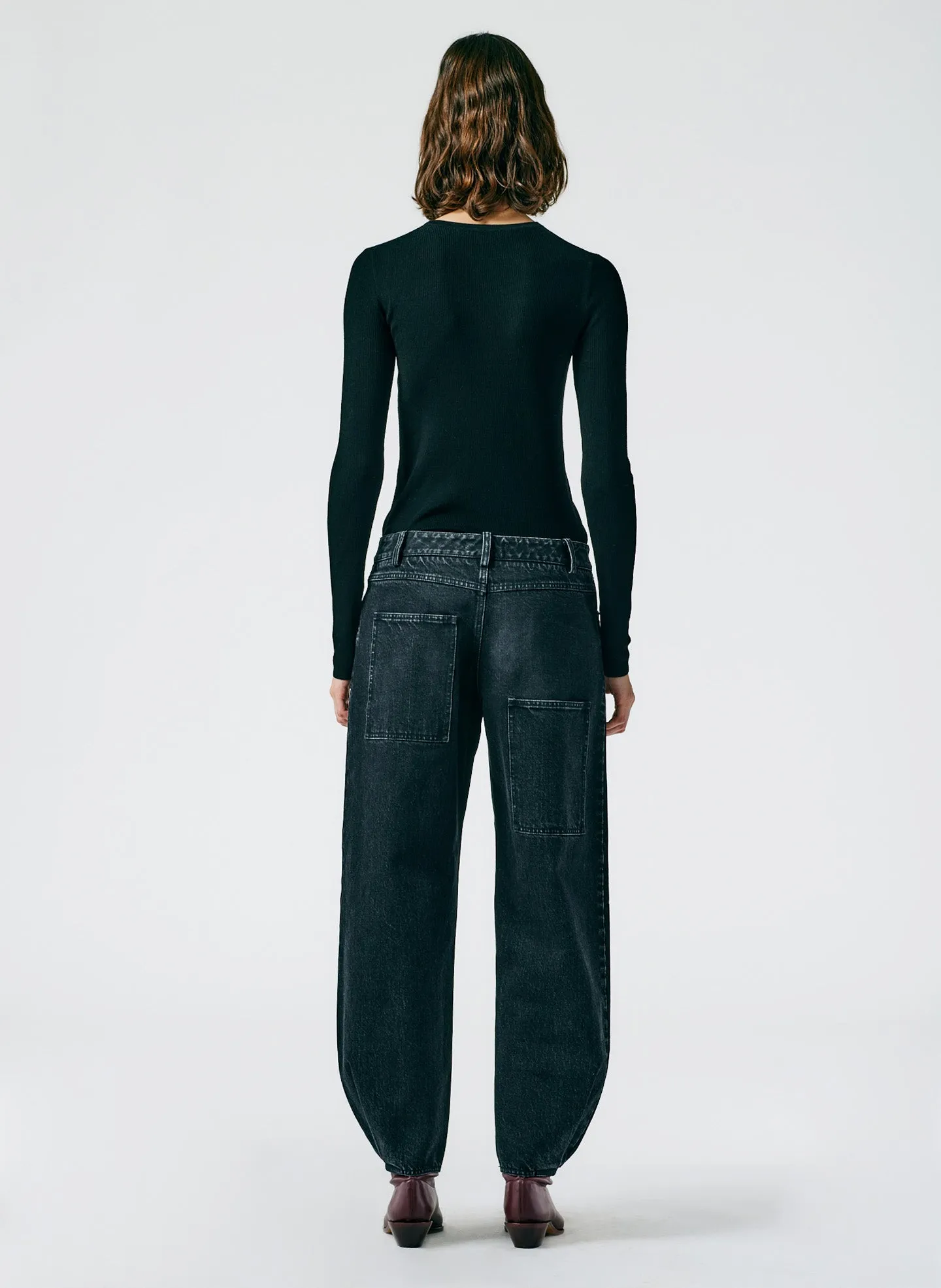 Black Denim Brancusi Jean - Long sold by Tibi product image thumbnail 4