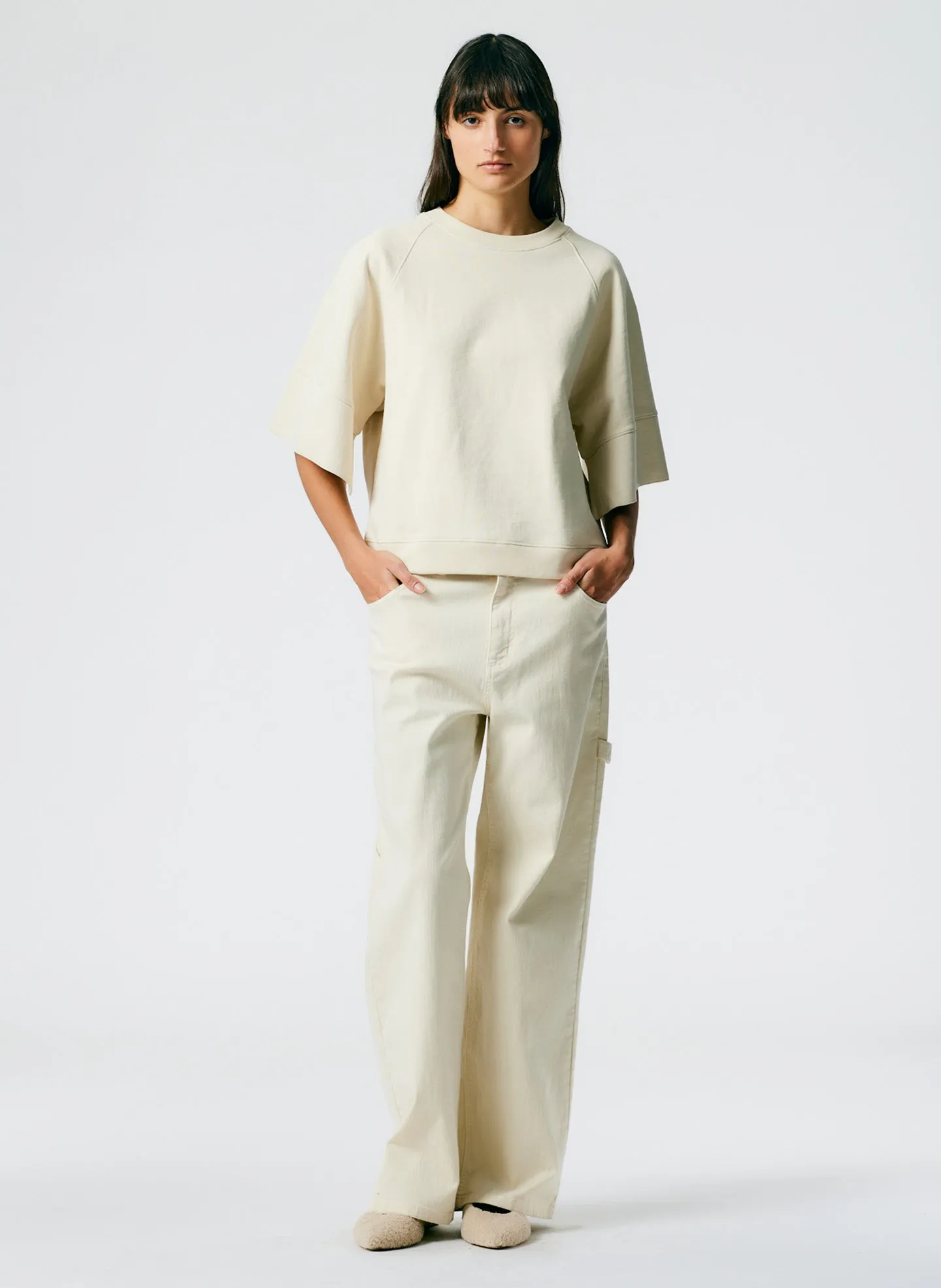 Crewneck Easy Sweatshirt sold by Tibi product image thumbnail 4