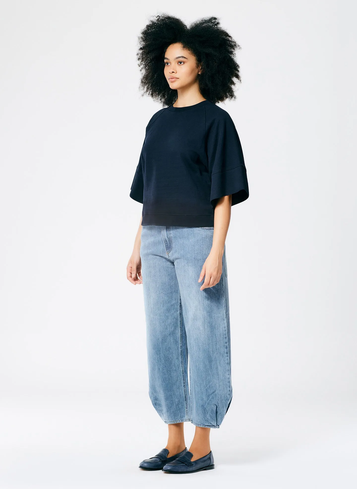 Crewneck Easy Sweatshirt sold by Tibi product image thumbnail 3