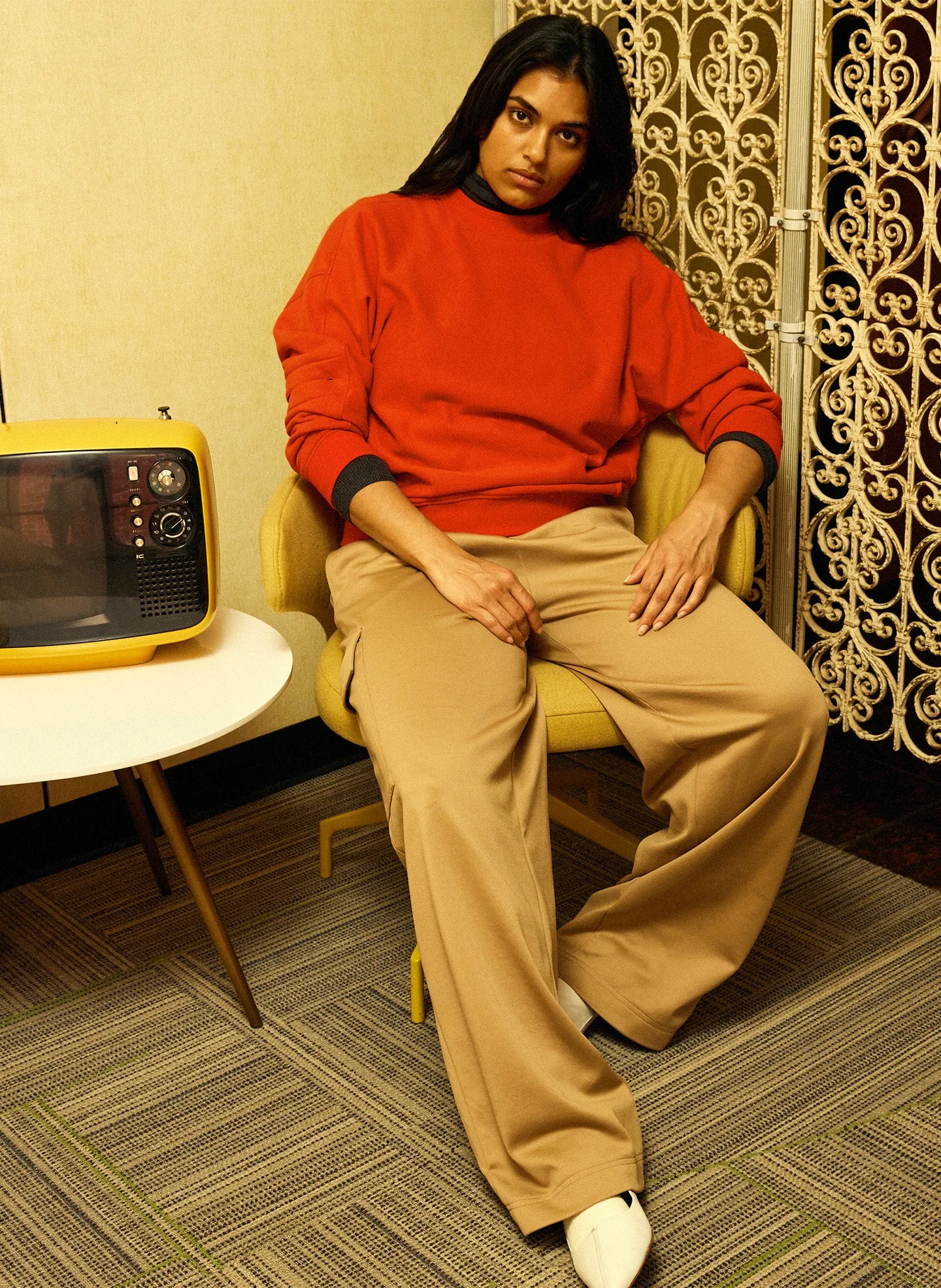 Active Knit Wide Leg Pull On Pant sold by Tibi product image thumbnail 3