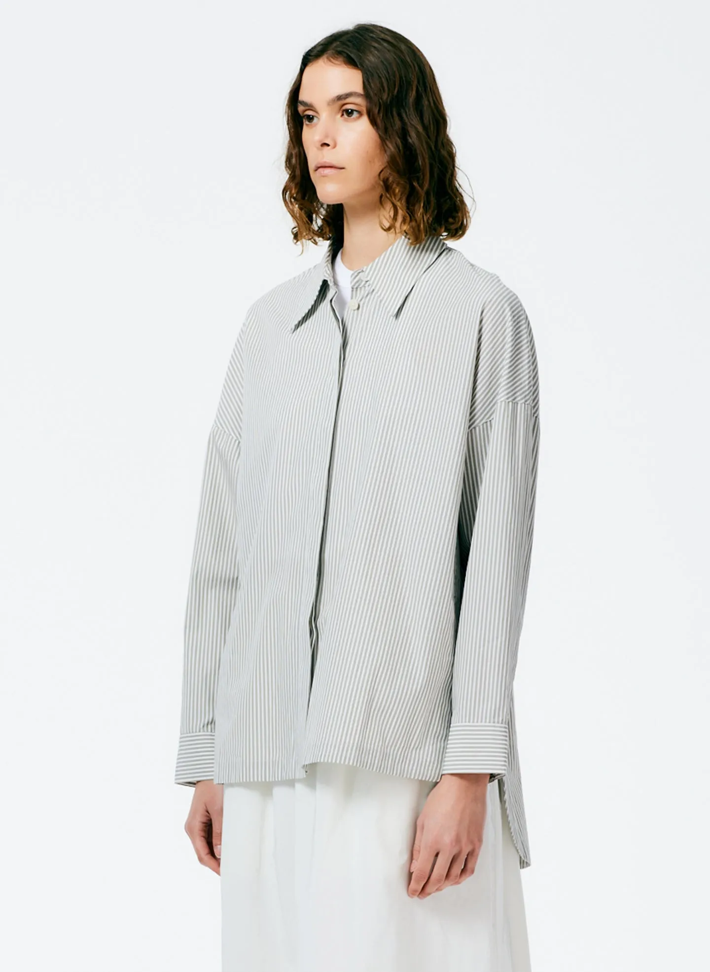 Classic Menswear Gabe Oversized Shirt sold by Tibi product image thumbnail 3