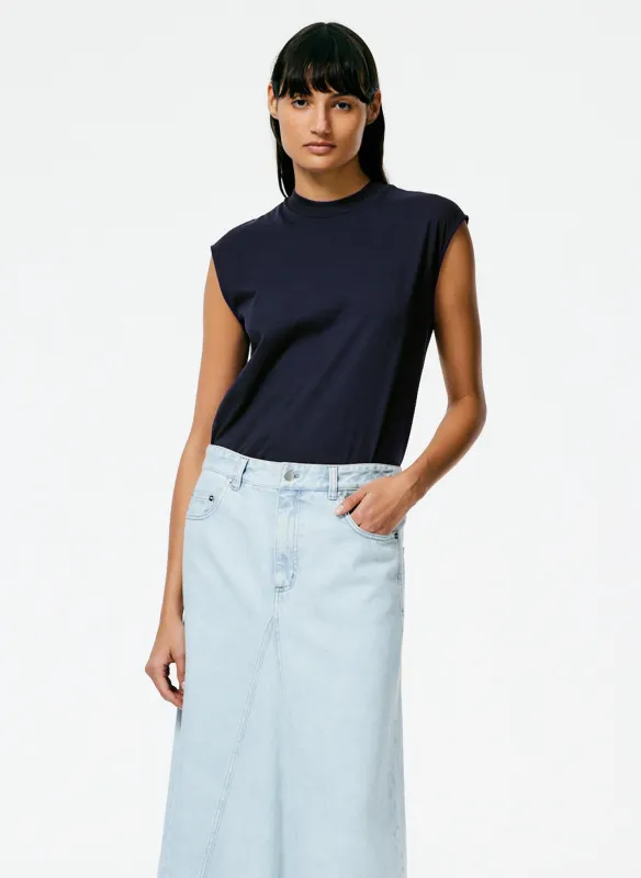 Mock Neck Sleeveless T-Shirt sold by Tibi