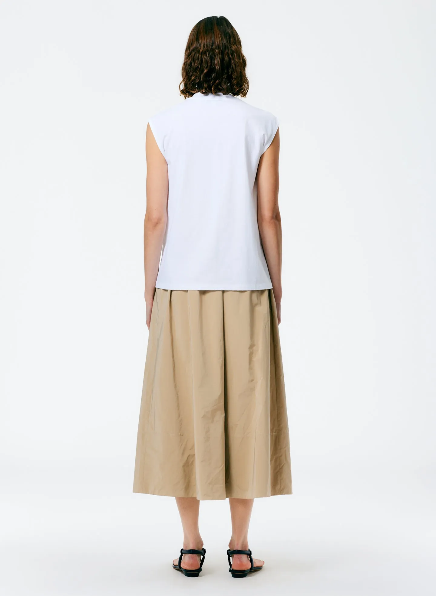 Mock Neck Sleeveless T-Shirt sold by Tibi product image thumbnail 4