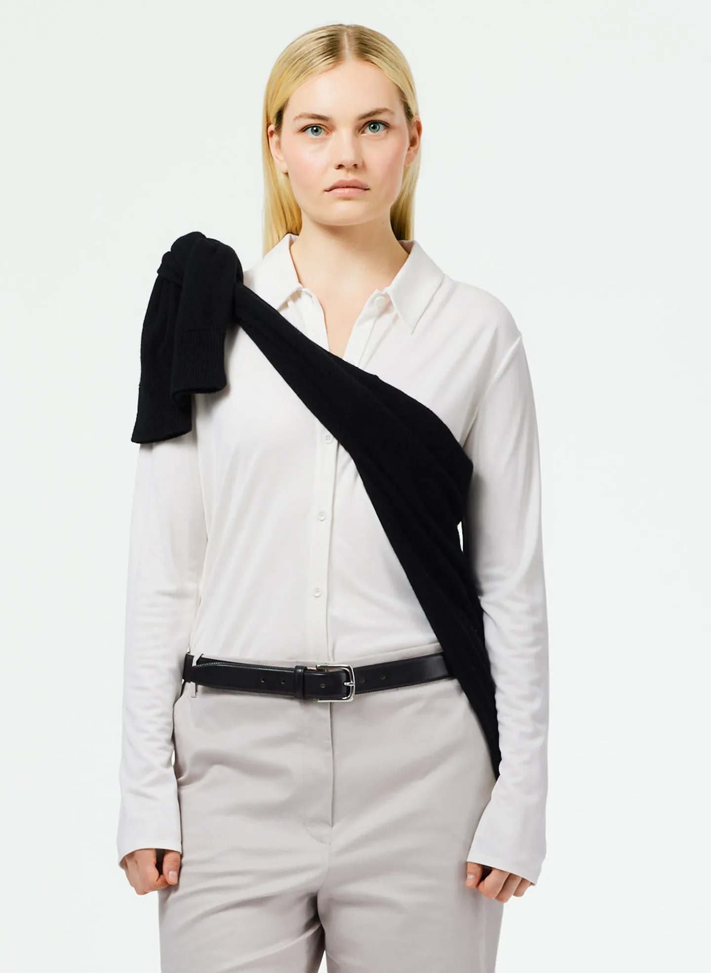 Deeba Cupro Slim Shirt sold by Tibi product image thumbnail 2