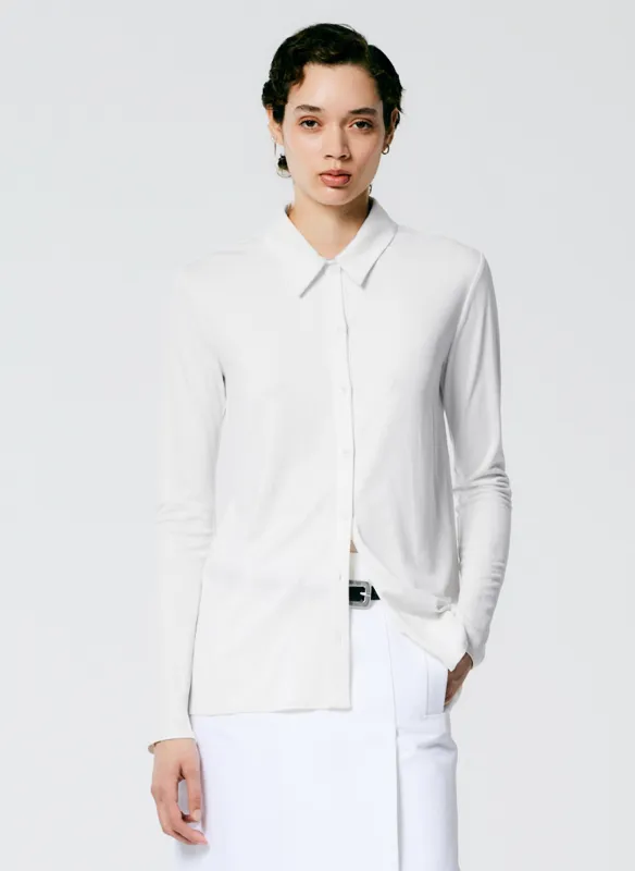Deeba Cupro Slim Shirt made by Tibi