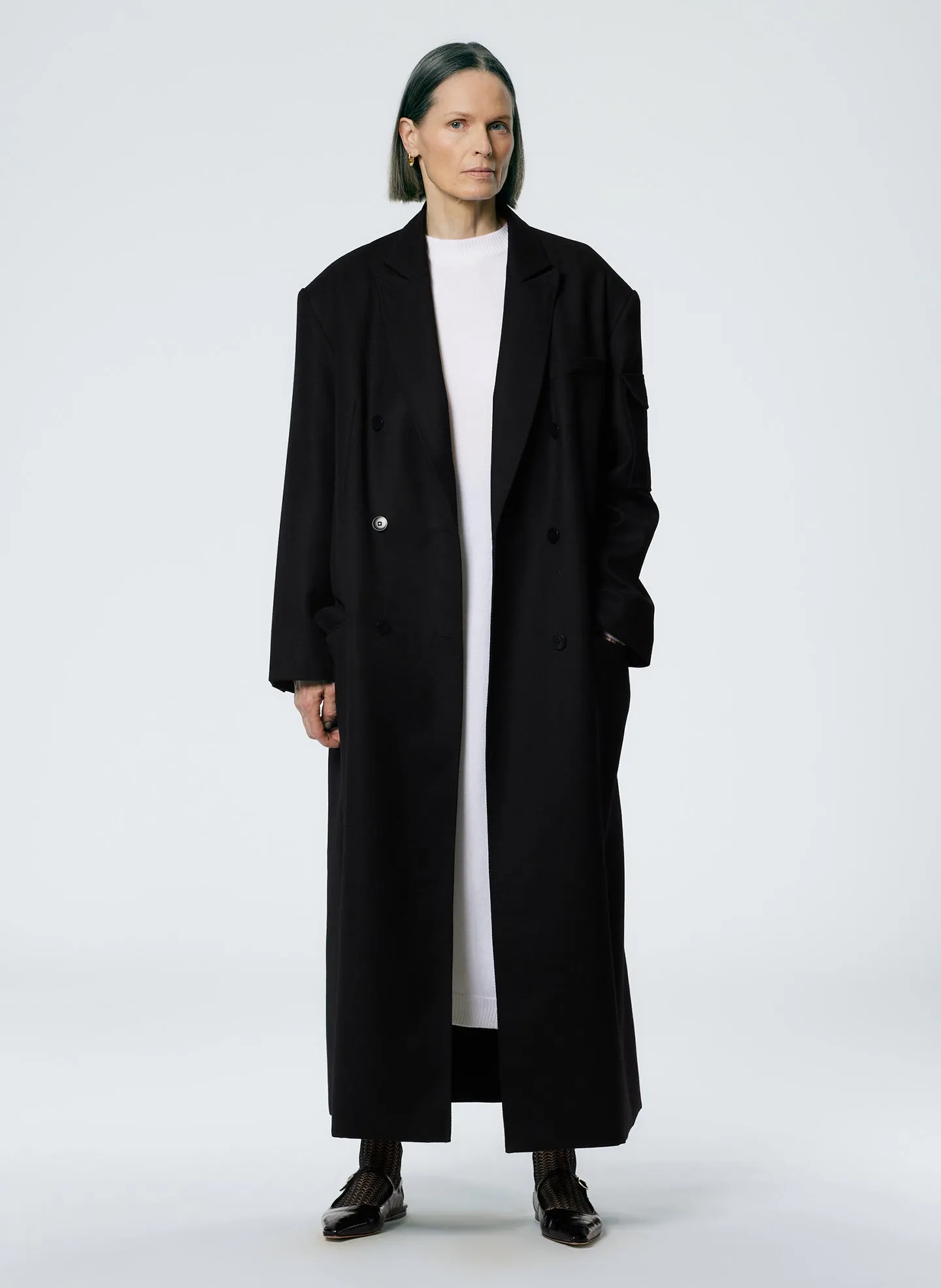 Luxe Tuxedo Maxi Tux Coat sold by Tibi product image thumbnail 5