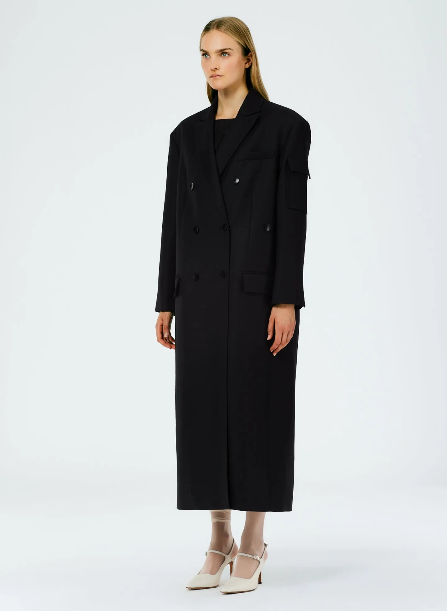 Luxe Tuxedo Maxi Tux Coat sold by Tibi product image thumbnail 3