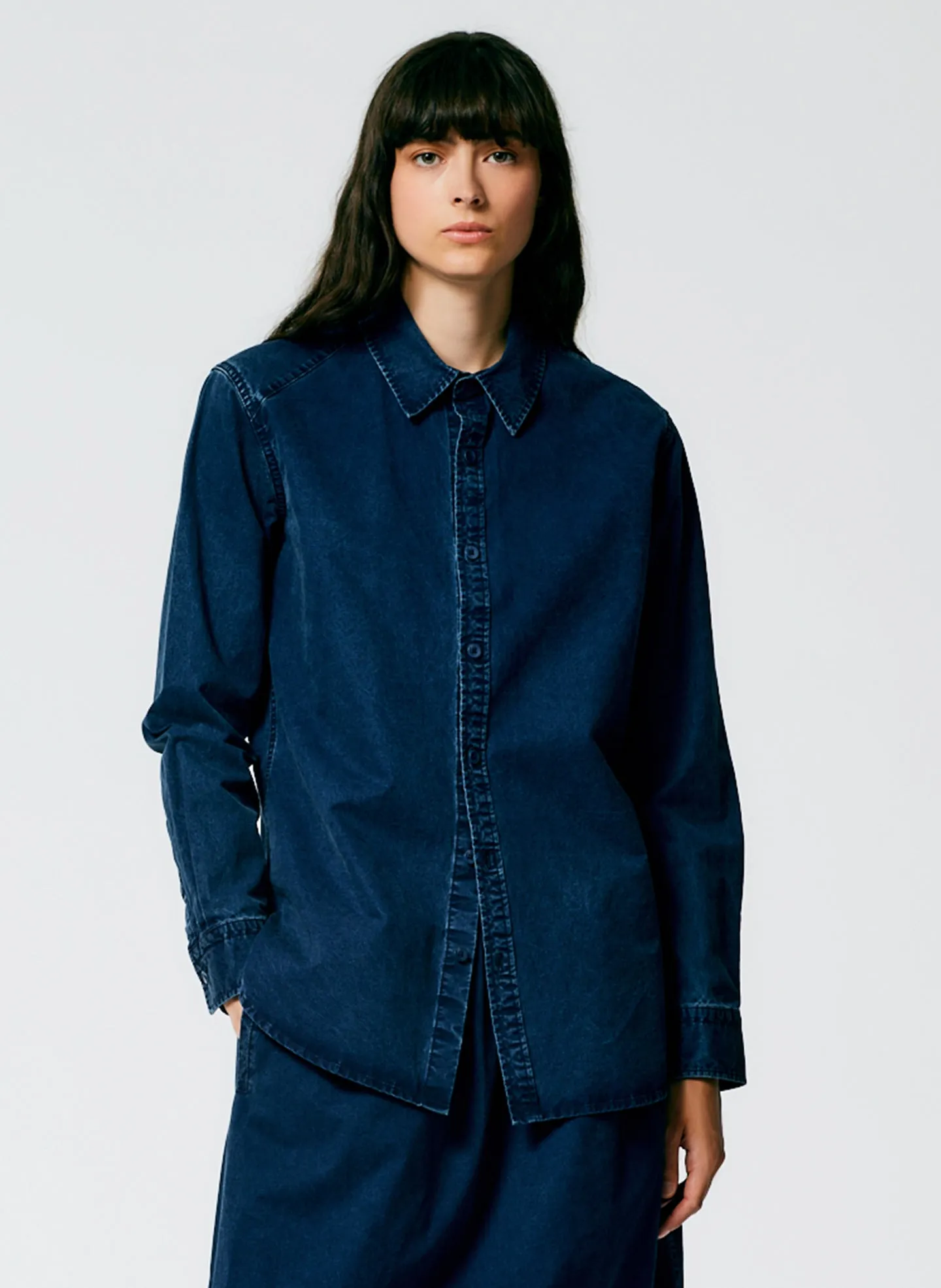 Tencel Cotton Charlie Slim Men's Shirt sold by Tibi