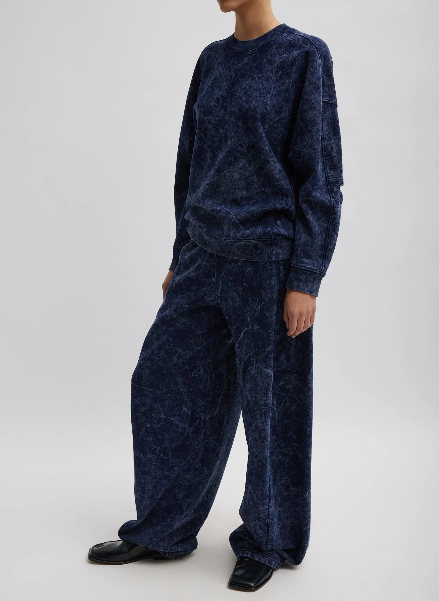 Acid Wash Cocoon Crewneck Sweatshirt sold by Tibi product image thumbnail 2