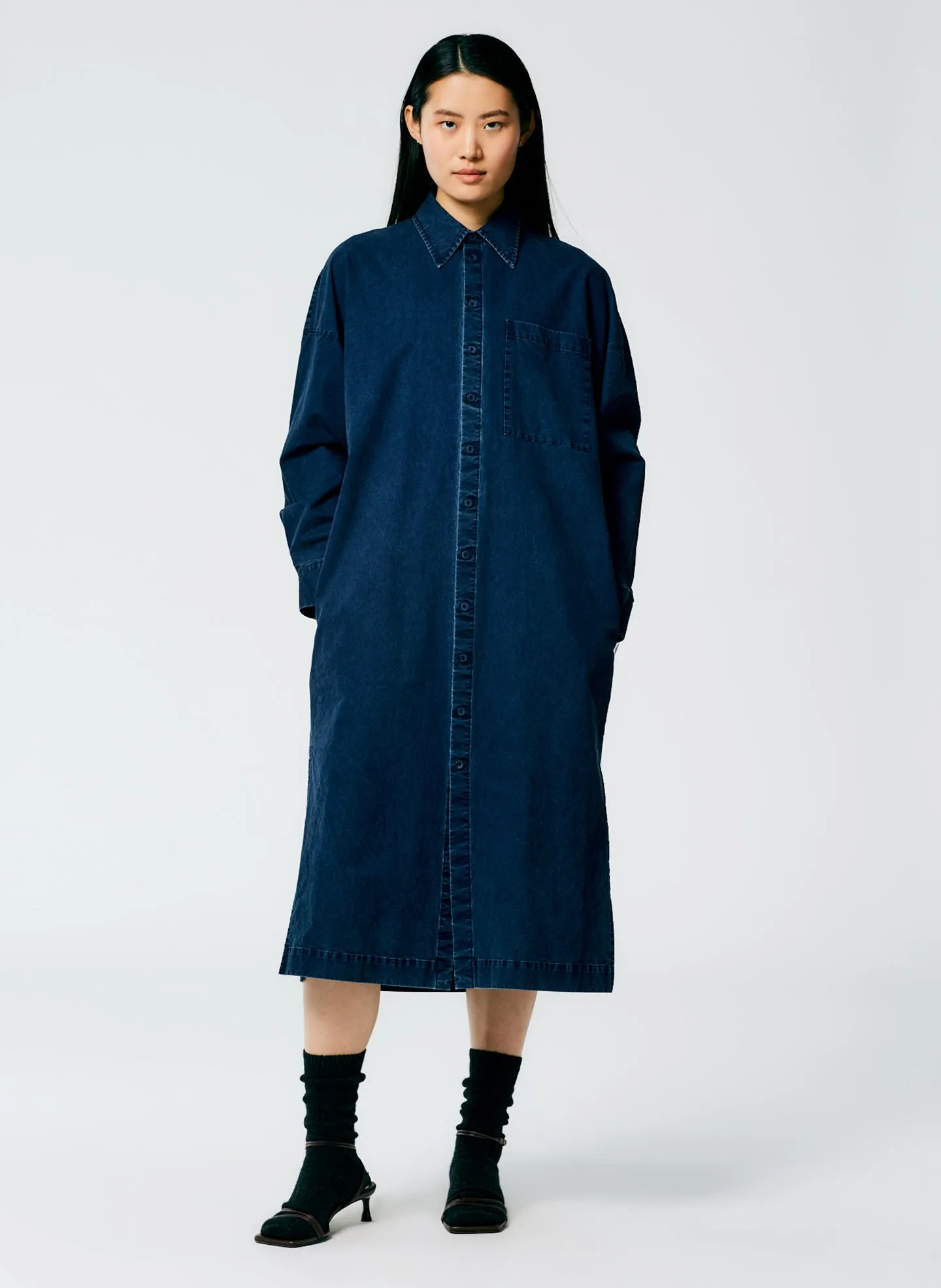 Tencel Cotton Shirtdress sold by Tibi