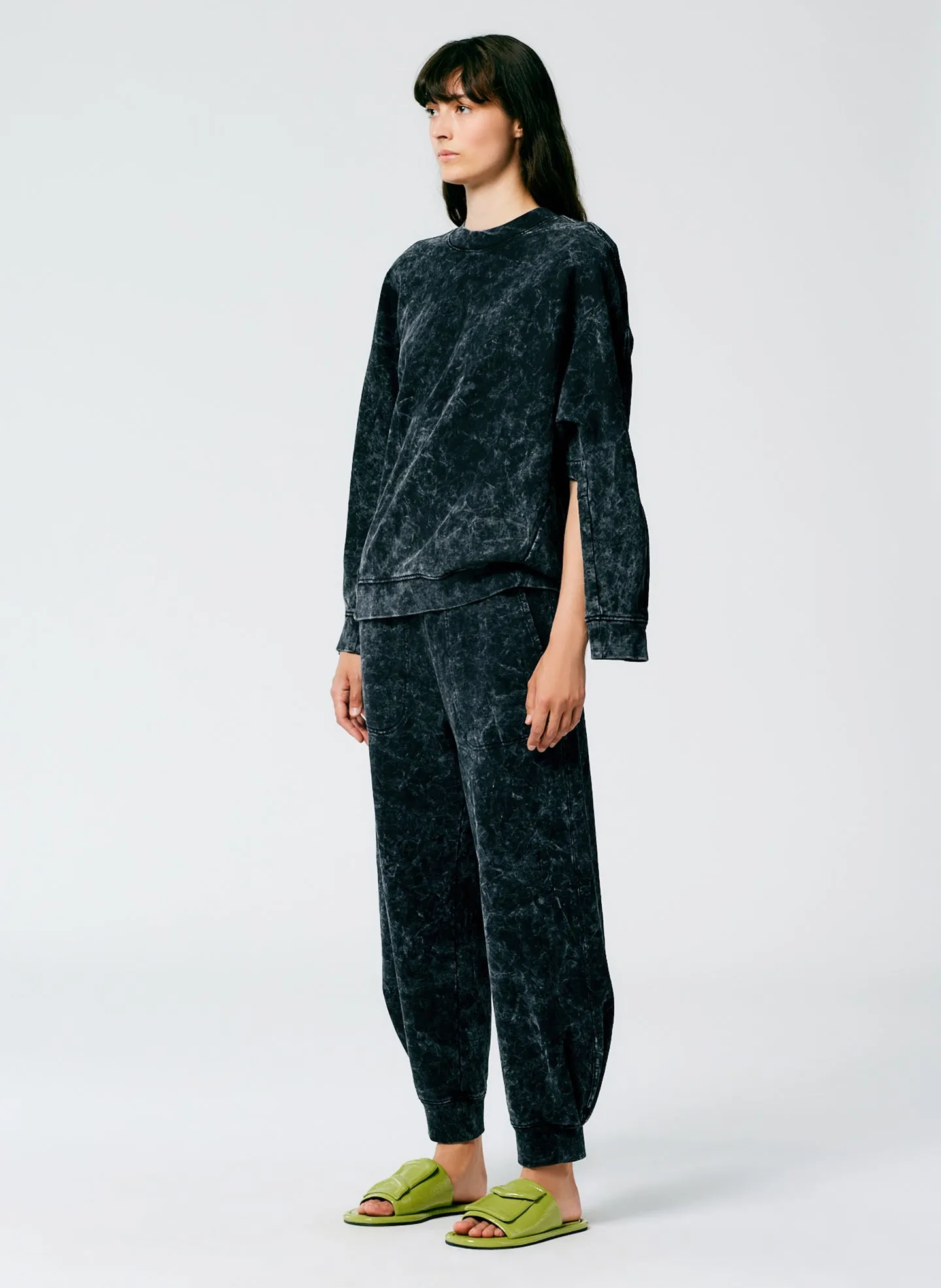 Acid Wash Calder Sweatpant - Long sold by Tibi product image thumbnail 2