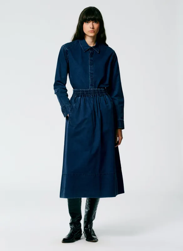 Tencel Cotton Pull On Full Skirt sold by Tibi