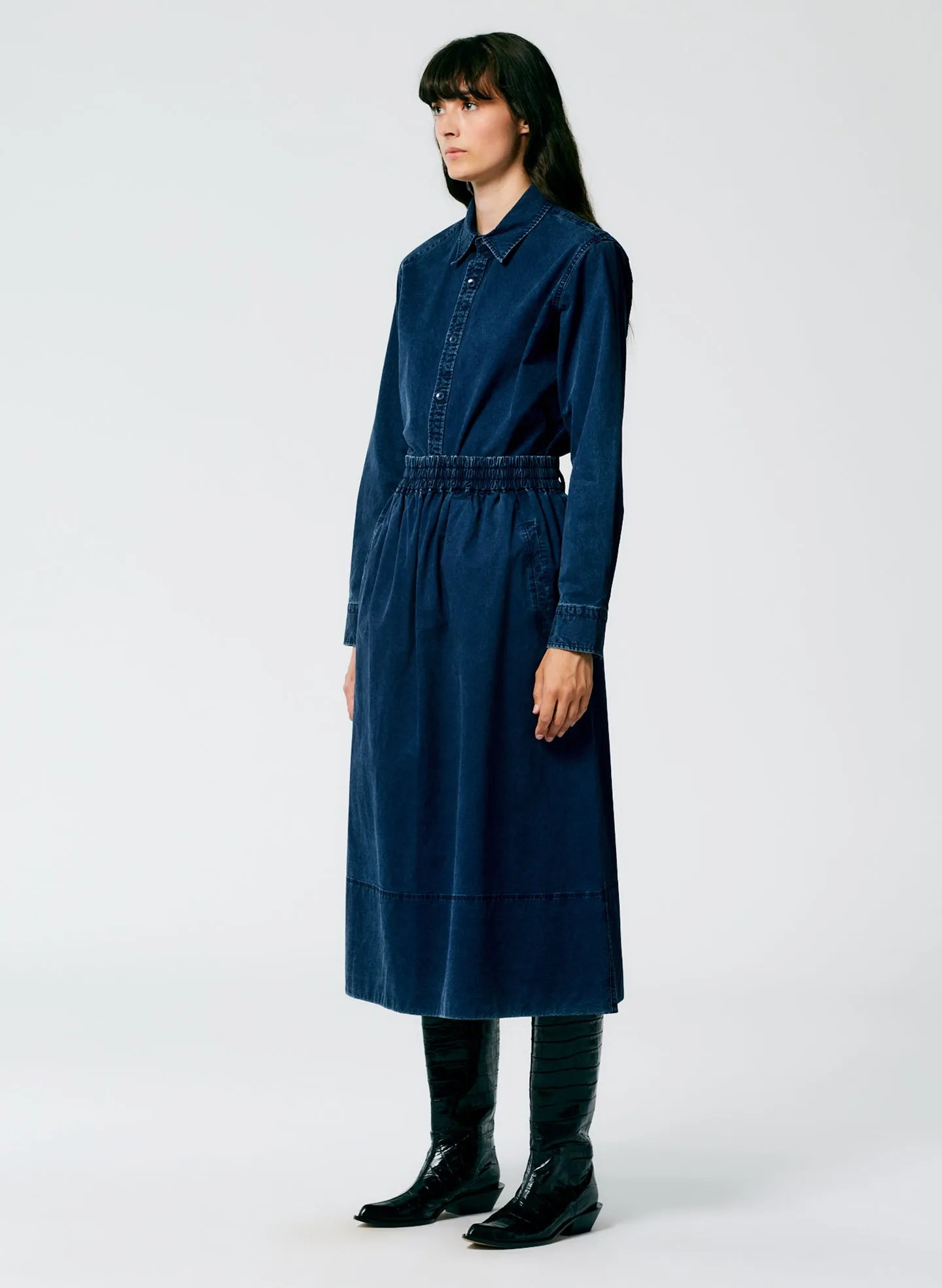 Tencel Cotton Pull On Full Skirt sold by Tibi product image thumbnail 2