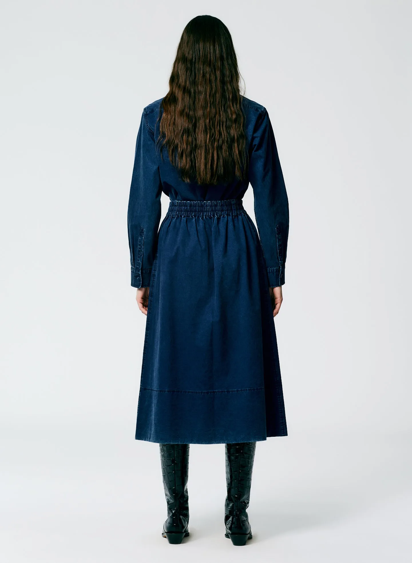 Tencel Cotton Pull On Full Skirt sold by Tibi product image thumbnail 3