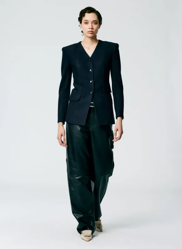 Boiled Wool Fitted Blazer sold by Tibi