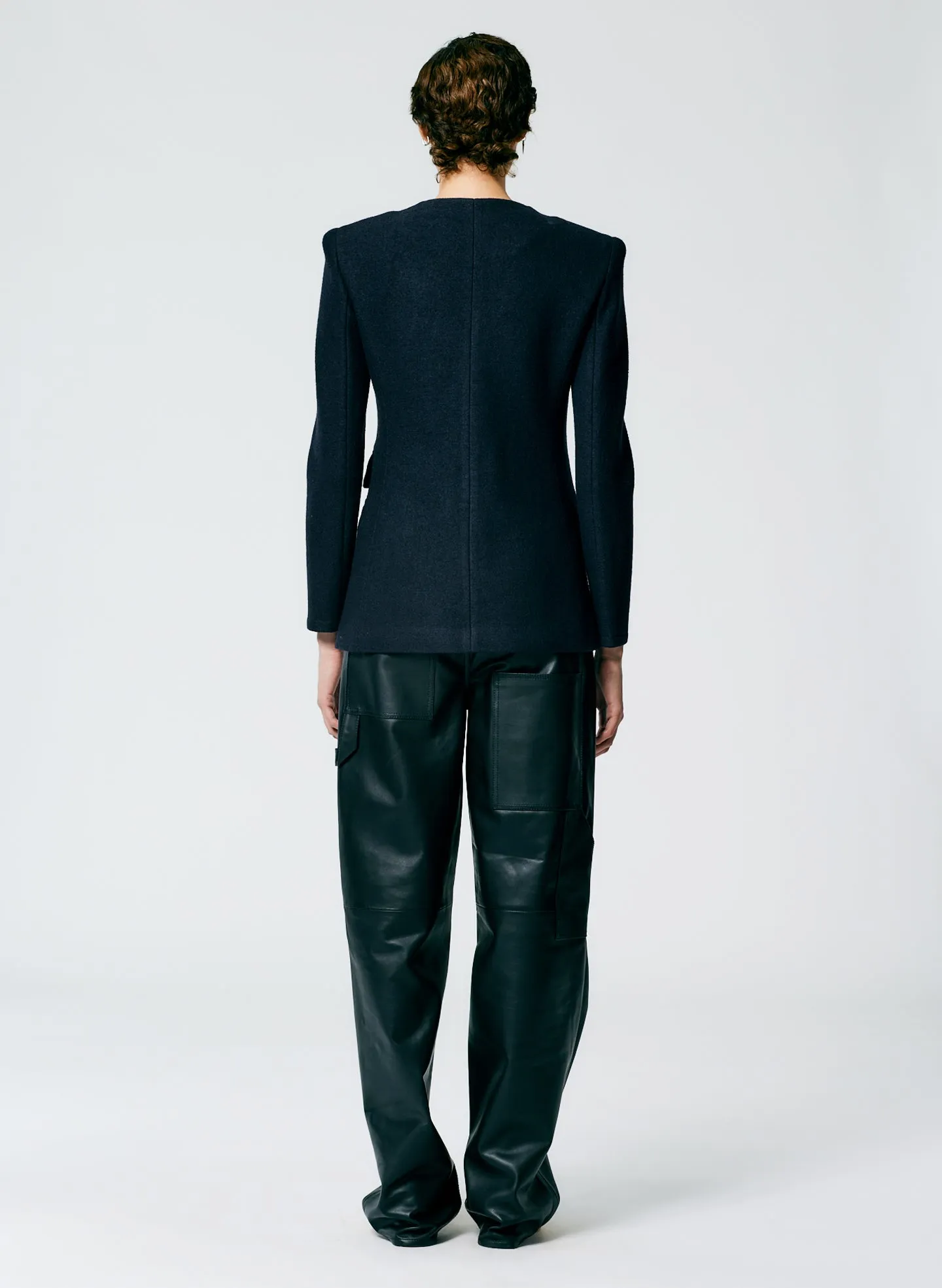 Boiled Wool Fitted Blazer sold by Tibi product image thumbnail 3