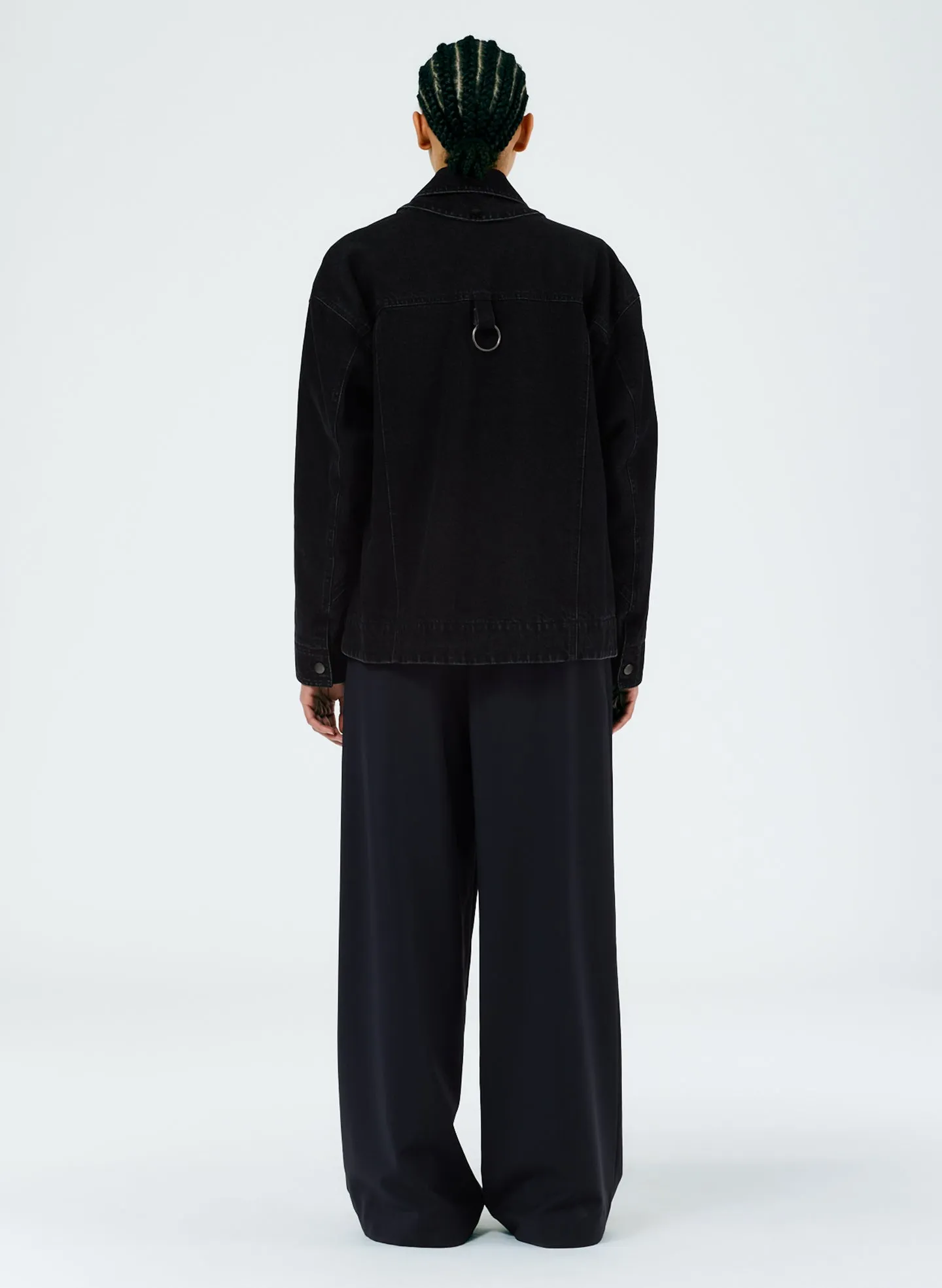 Black Denim Convertible Jean Jacket sold by Tibi product image thumbnail 3