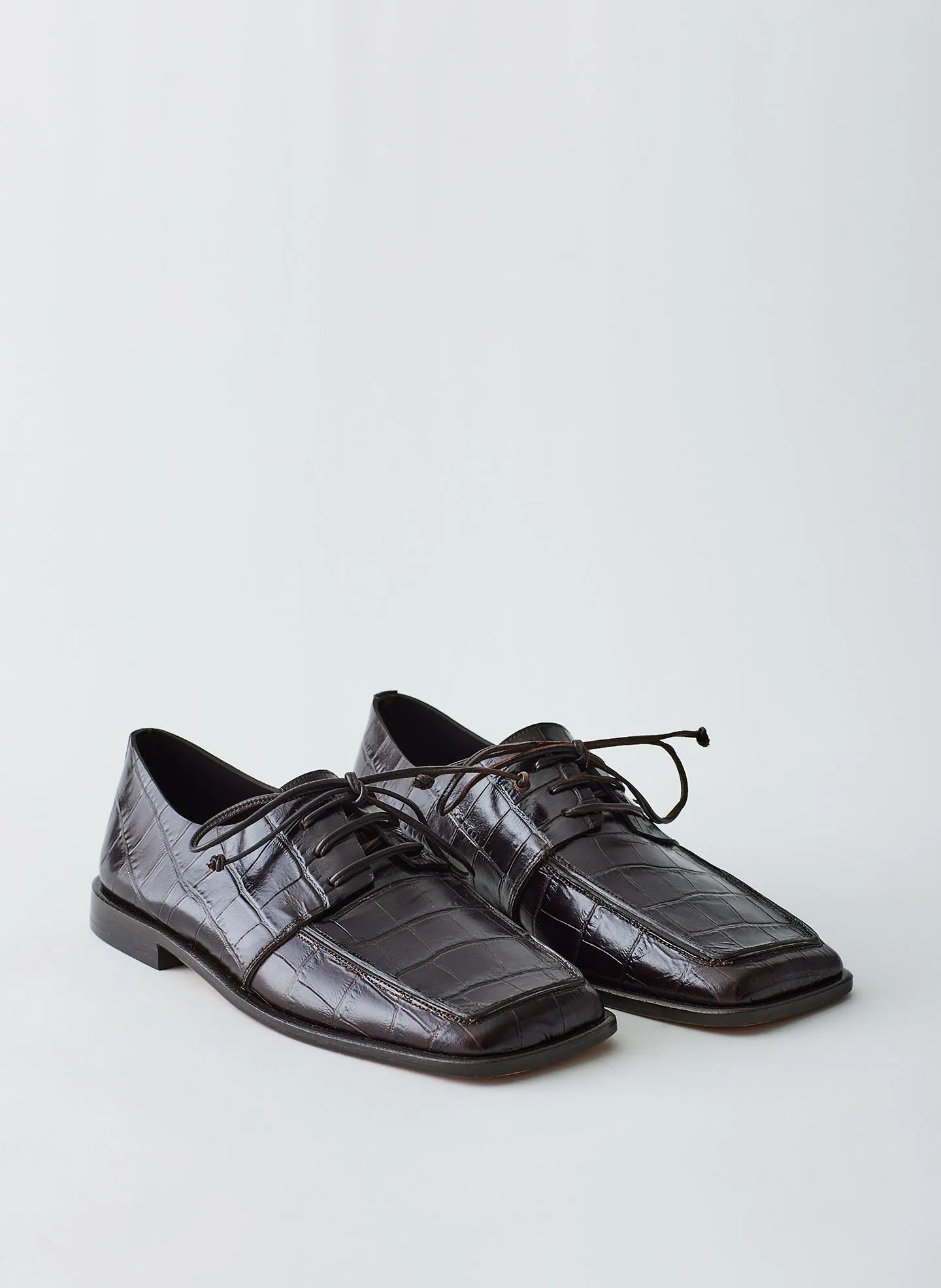 Croc Print Brody Square Toe Loafer sold by Tibi product image thumbnail 3