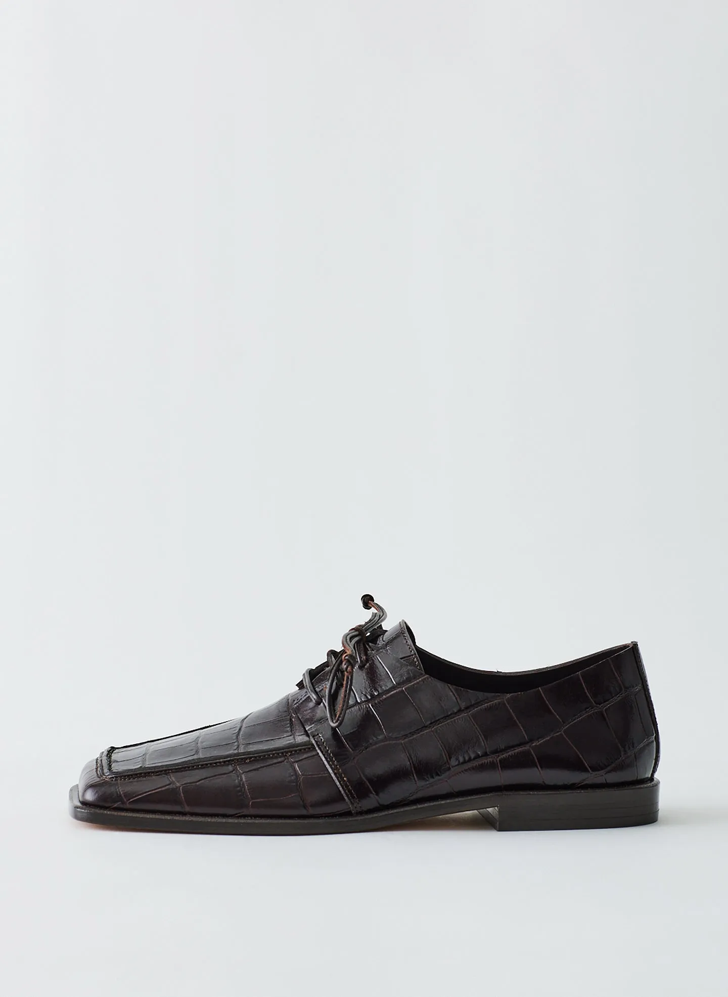 Croc Print Brody Square Toe Loafer sold by Tibi