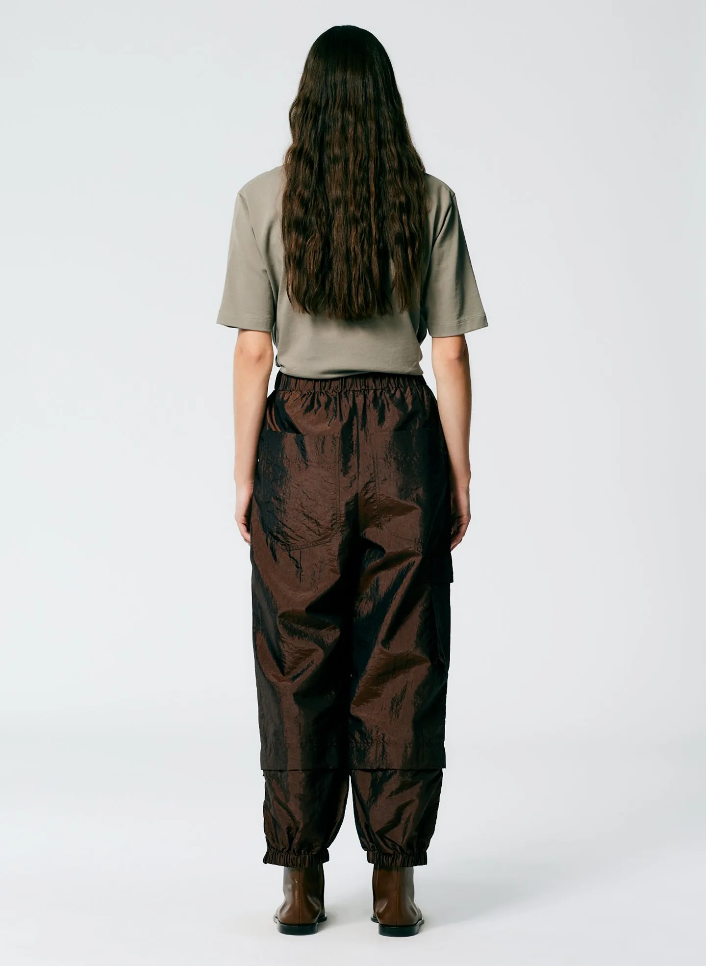Crispy Nylon Pull On Wilt Jogger- Long sold by Tibi product image thumbnail 3