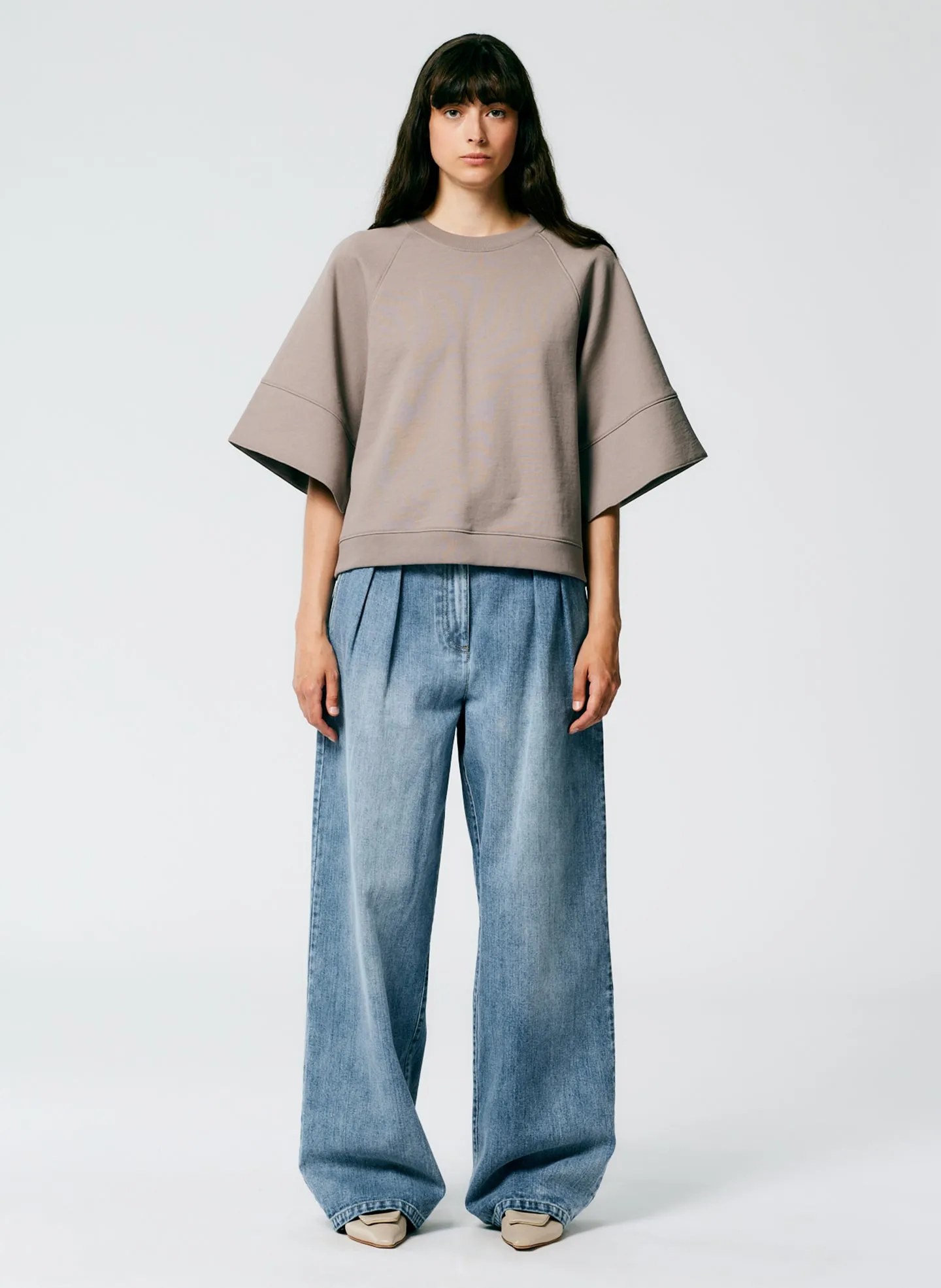 Crewneck Easy Sweatshirt sold by Tibi product image thumbnail 4