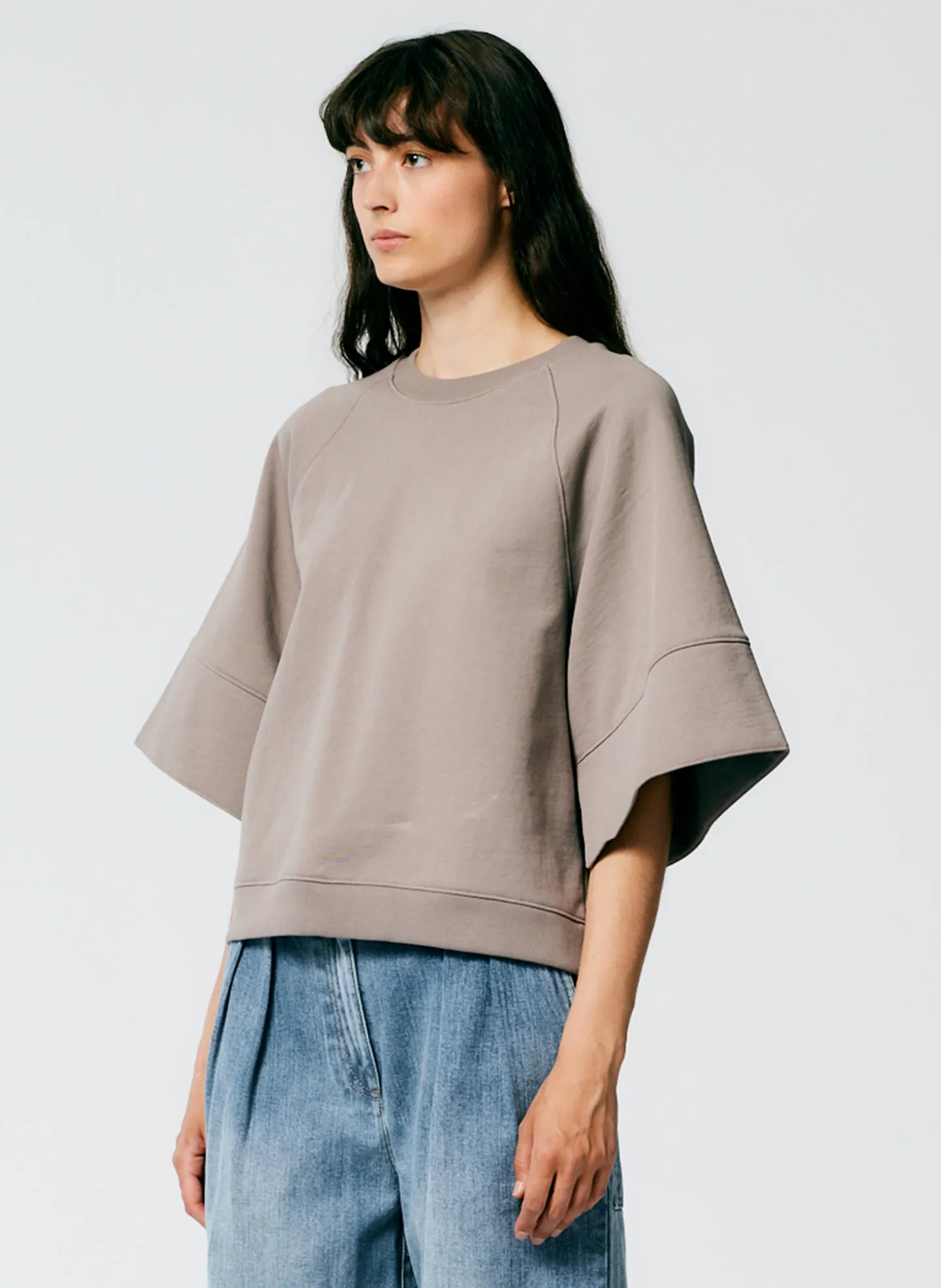 Crewneck Easy Sweatshirt sold by Tibi product image thumbnail 2