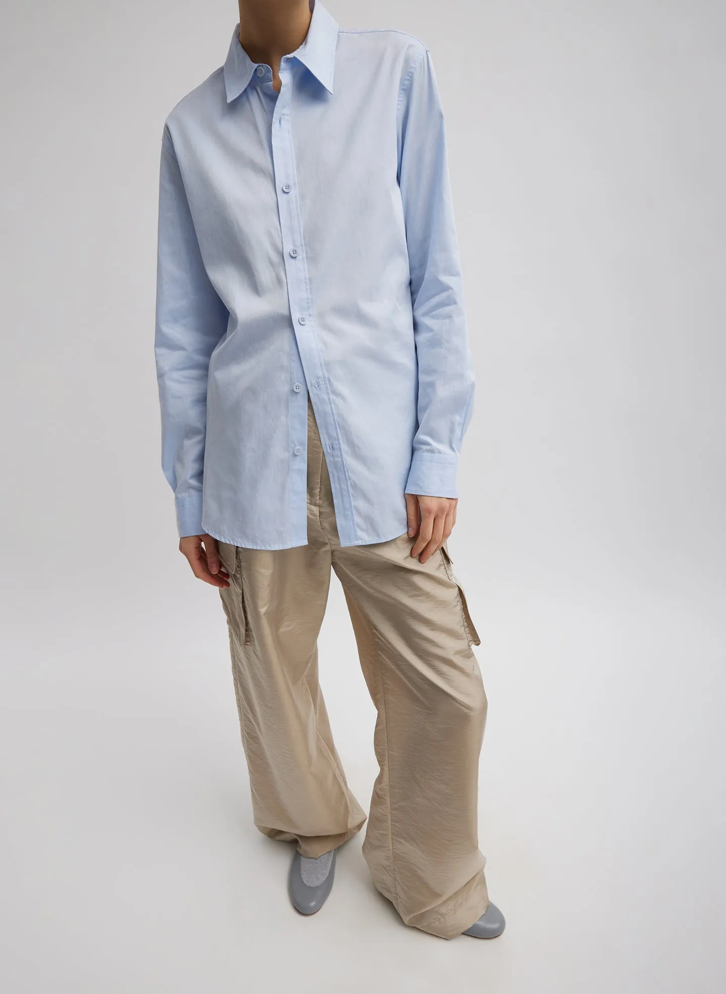 Stella Crispy Nylon Pleated Cargo Pant sold by Tibi product image thumbnail 3