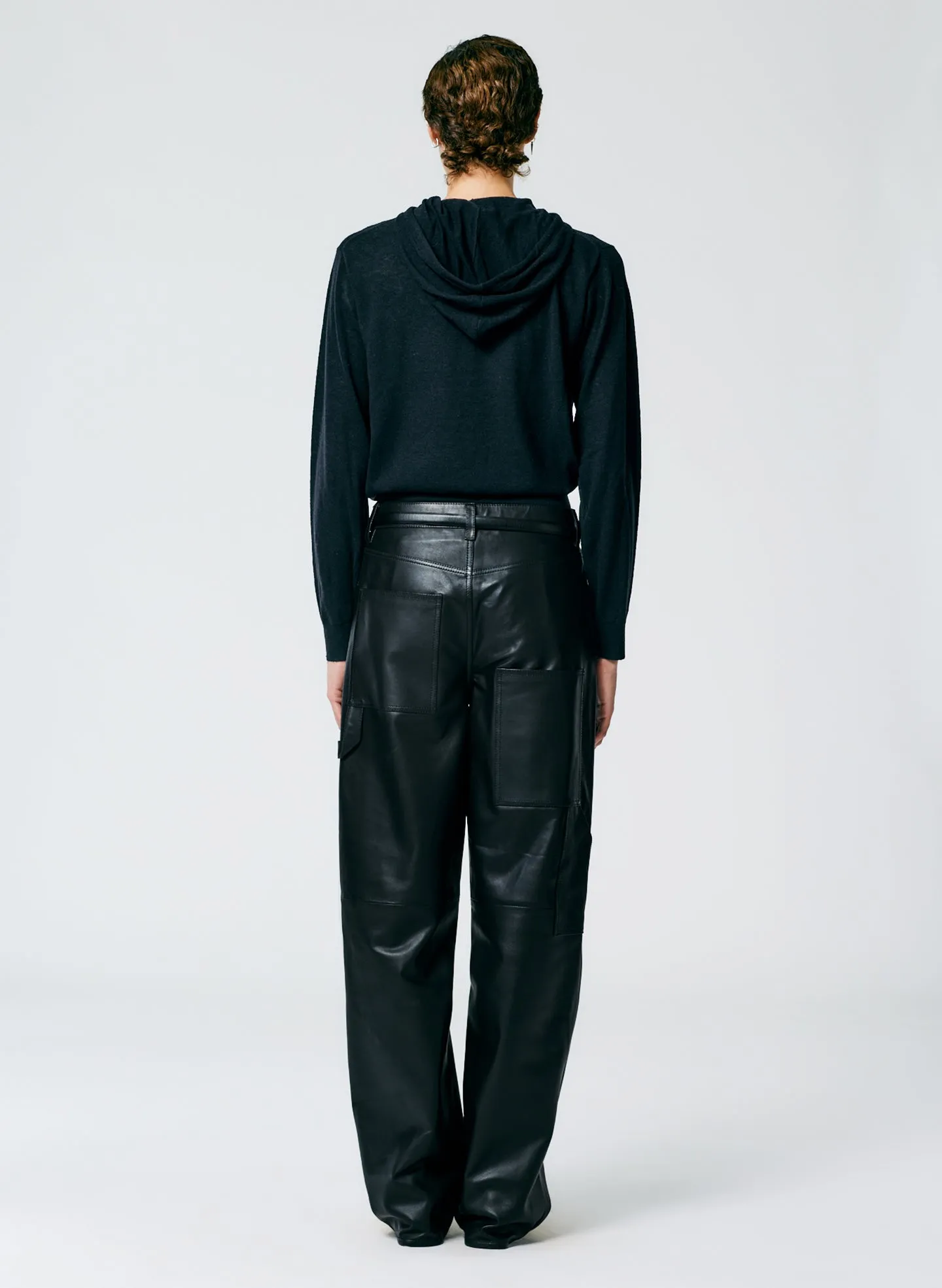 Leather Slouchy Carpenter Pant sold by Tibi product image thumbnail 4