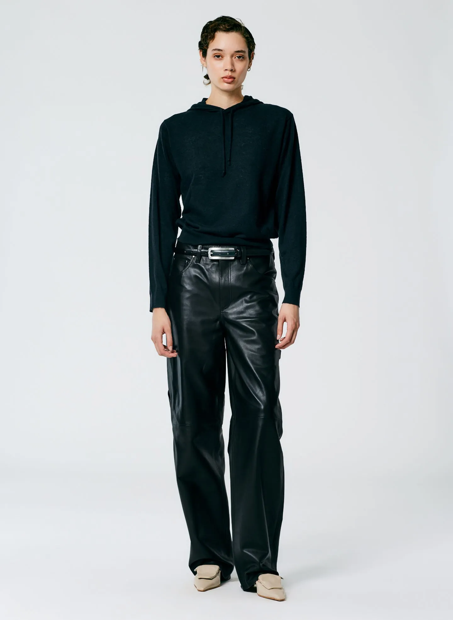 Leather Slouchy Carpenter Pant sold by Tibi