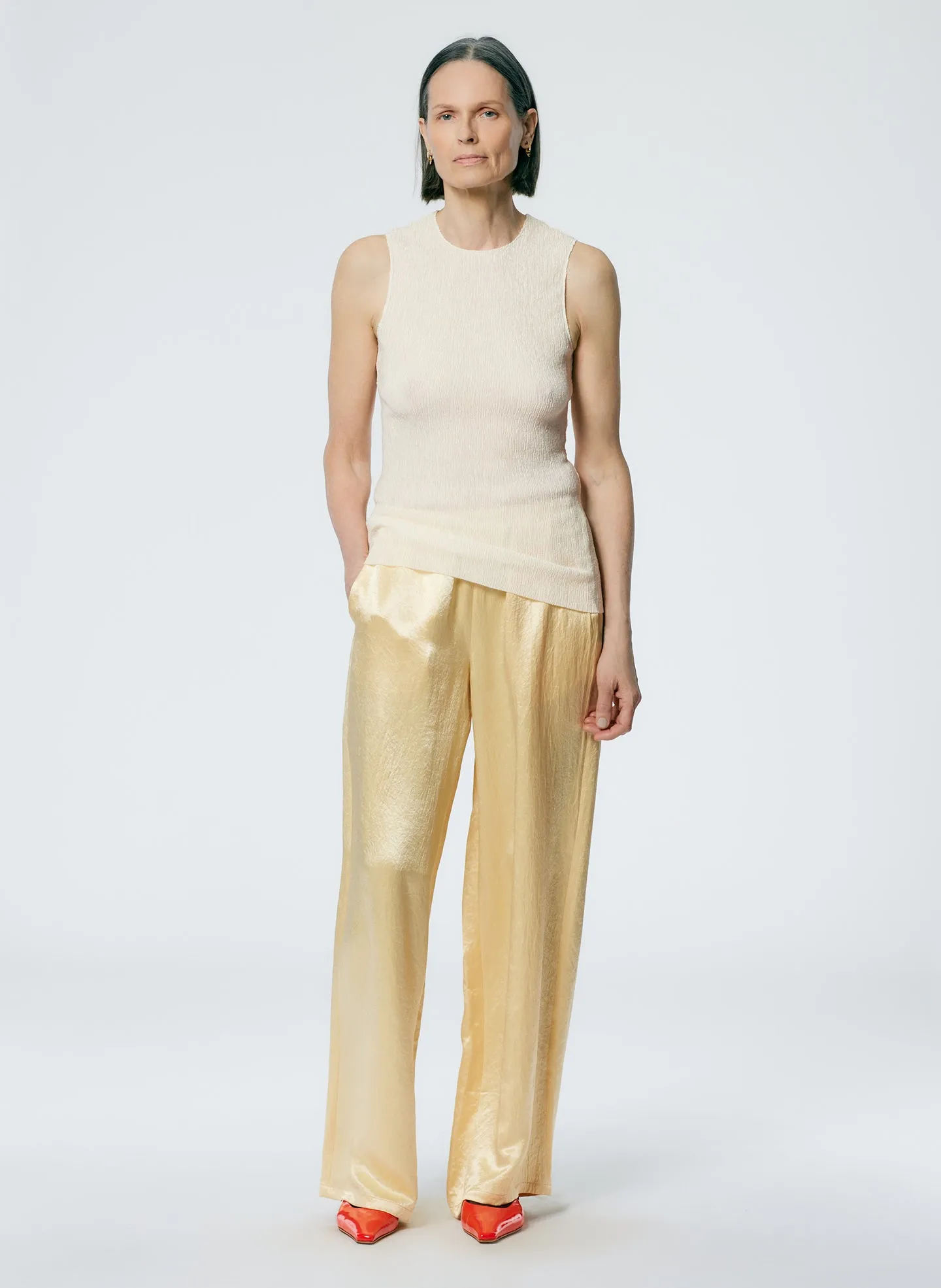Sion Satin Wide Leg Pull On Pant sold by Tibi product image thumbnail 5