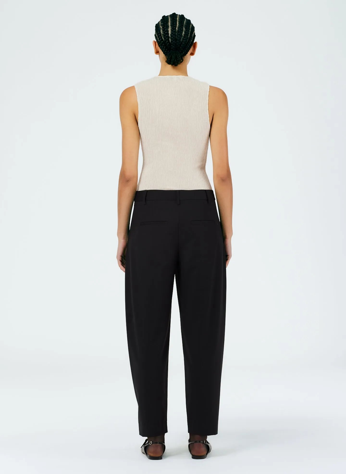 Tropical Wool Sculpted Trouser sold by Tibi product image thumbnail 4