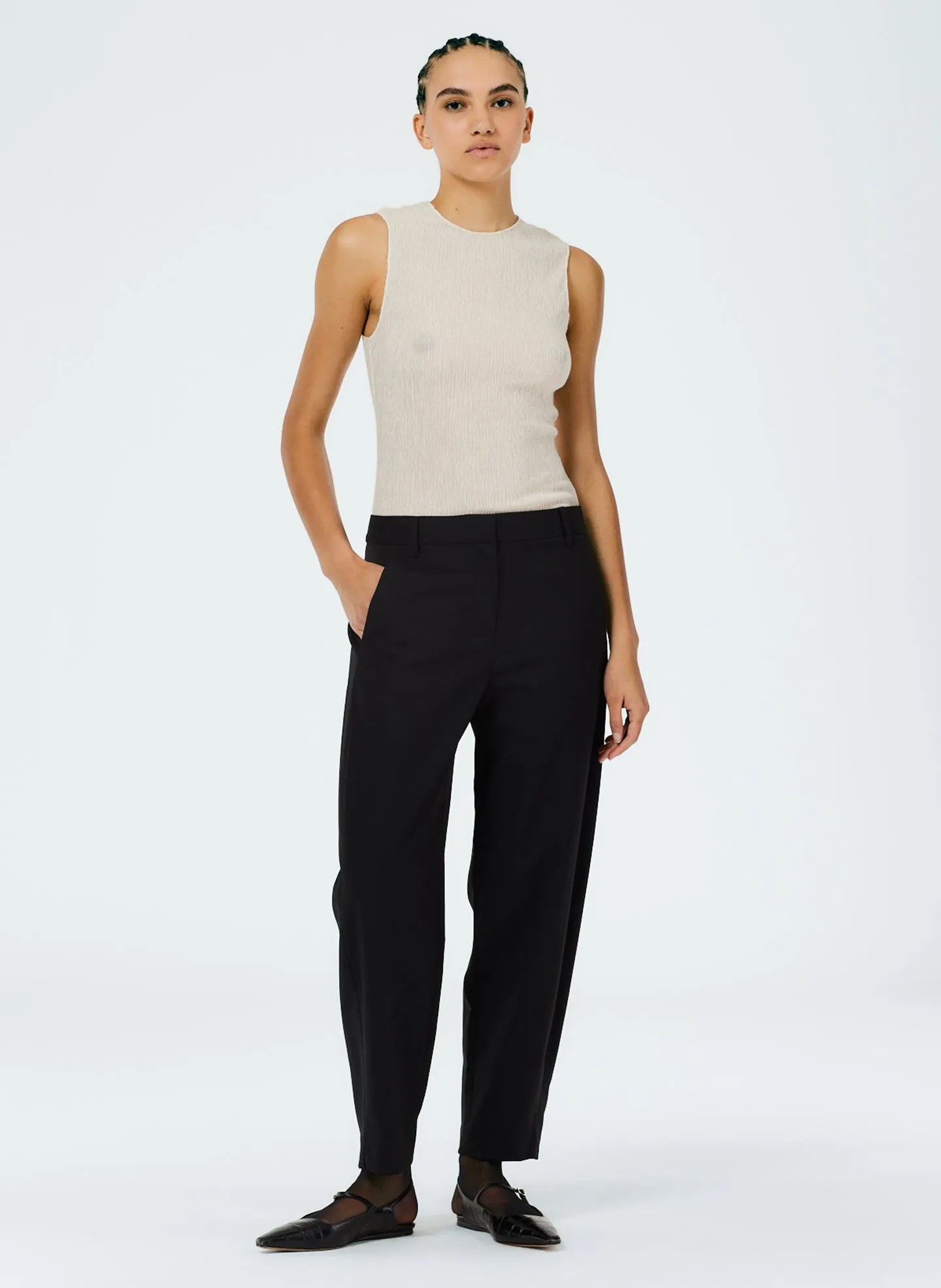 Tropical Wool Sculpted Trouser sold by Tibi