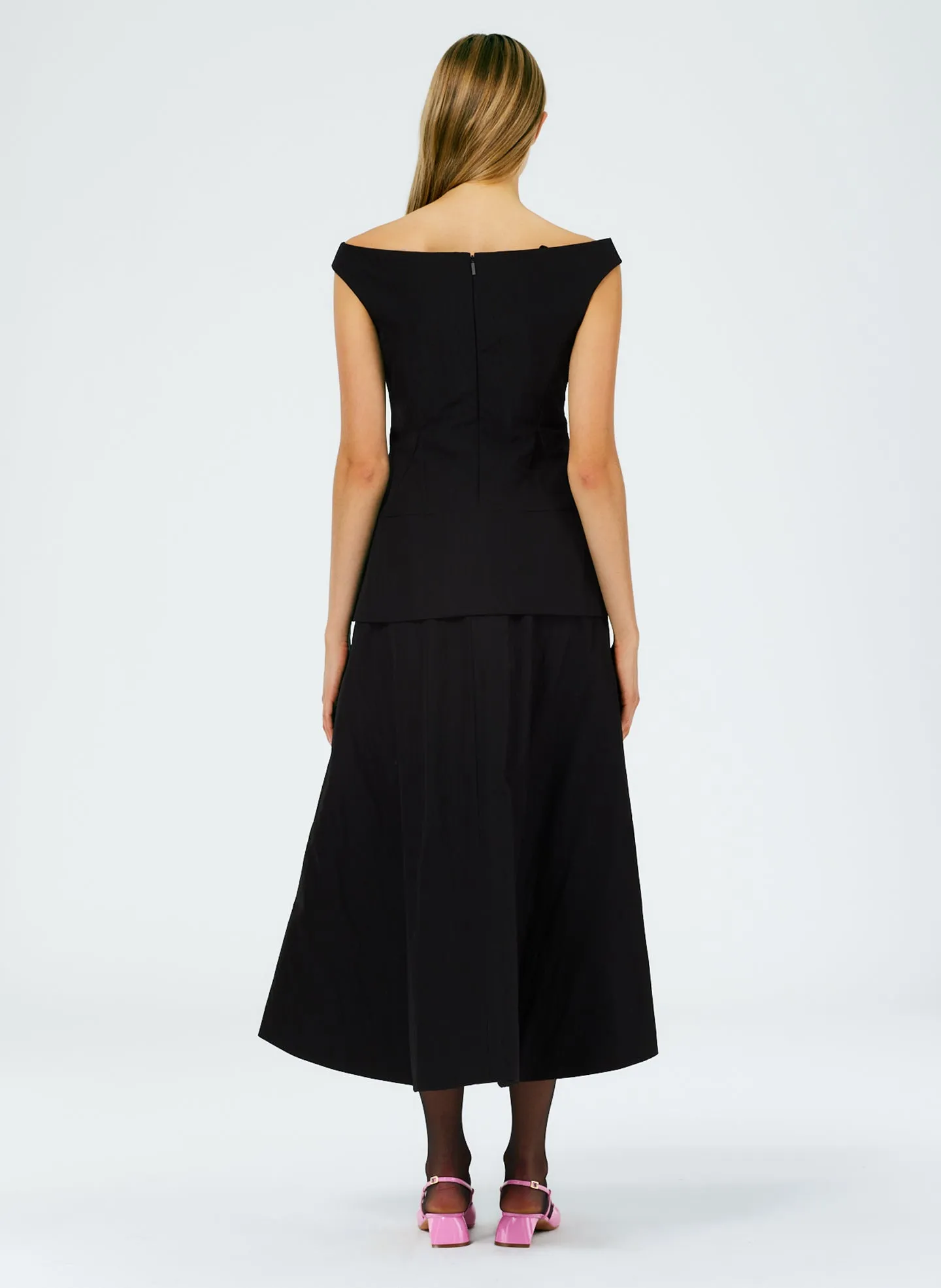 Schema Sculpted Midi Skirt sold by Tibi product image thumbnail 4