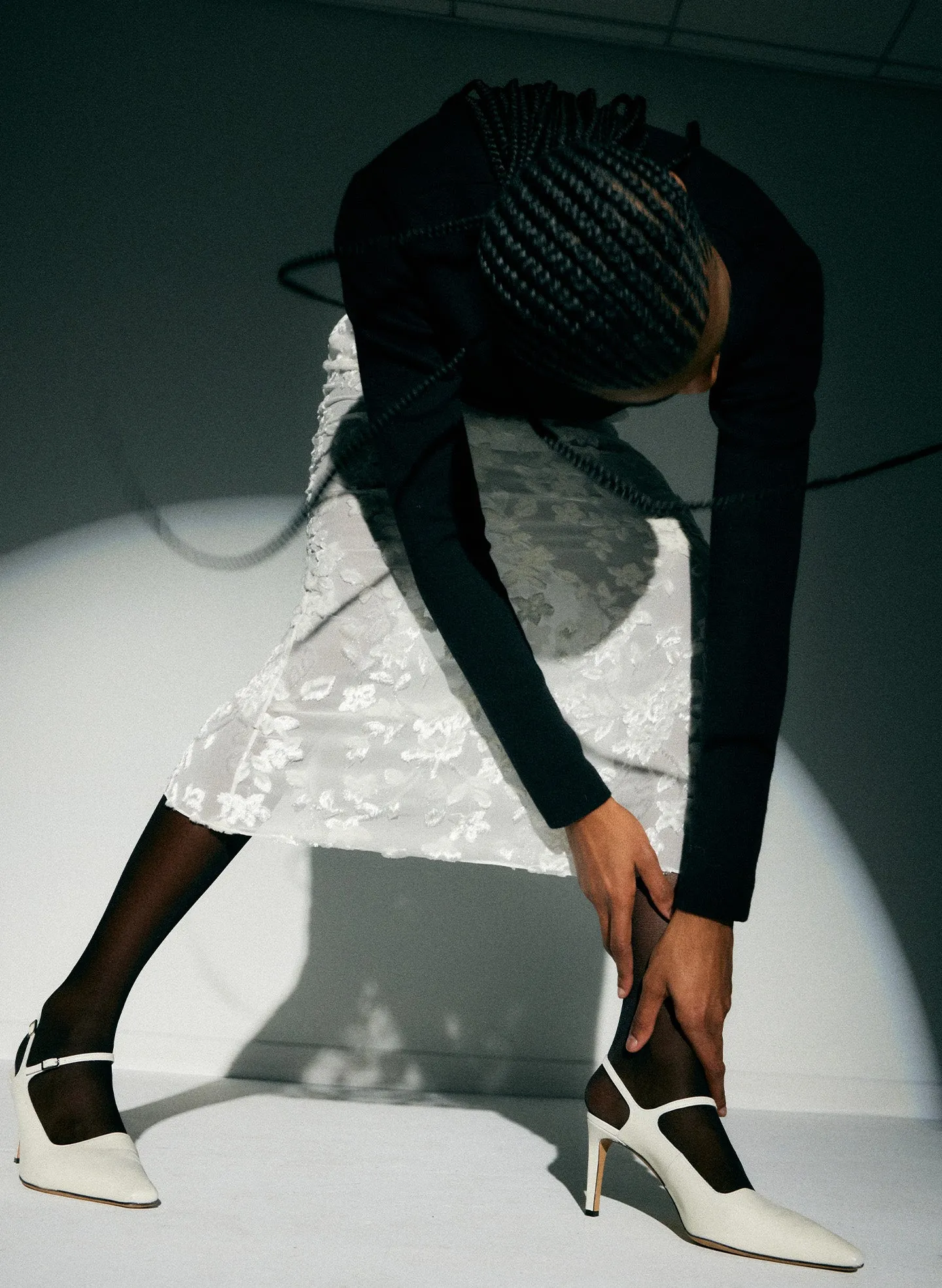 Ione Velvet Burnout Slip Skirt sold by Tibi product image thumbnail 2