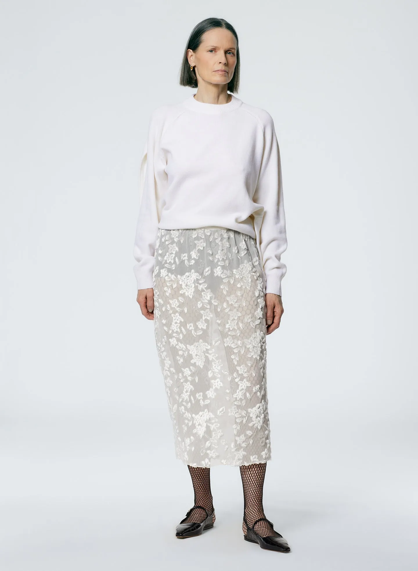 Ione Velvet Burnout Slip Skirt sold by Tibi product image thumbnail 5