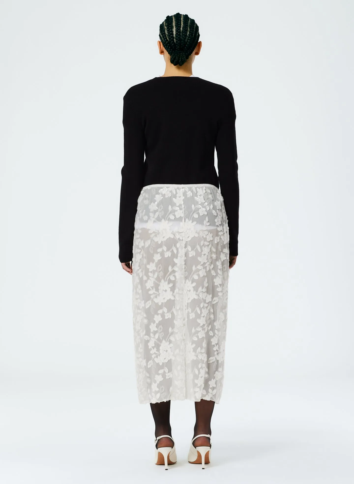 Ione Velvet Burnout Slip Skirt sold by Tibi product image thumbnail 4