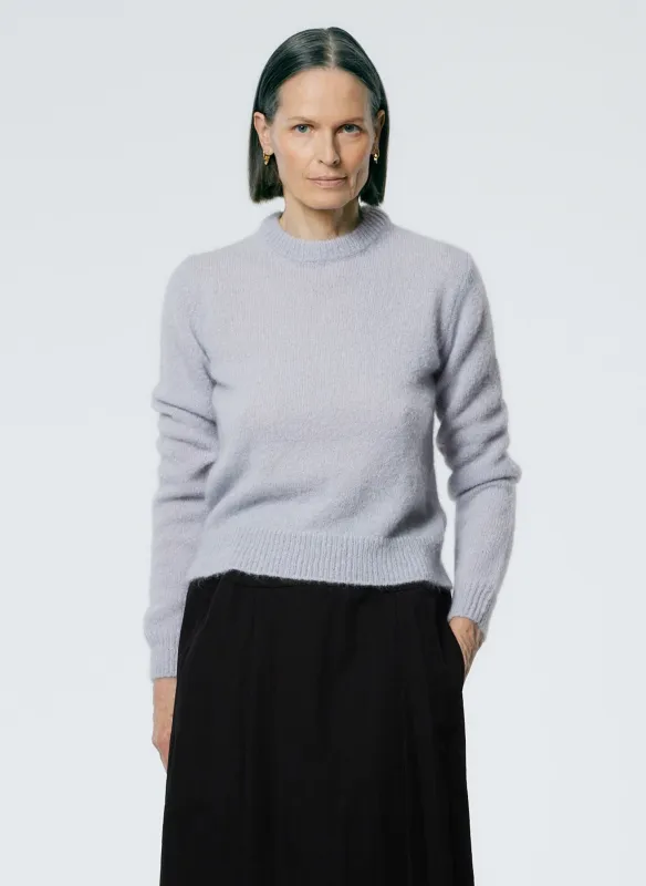 Soft Mohair Shrunken Crewneck Pullover made by Tibi