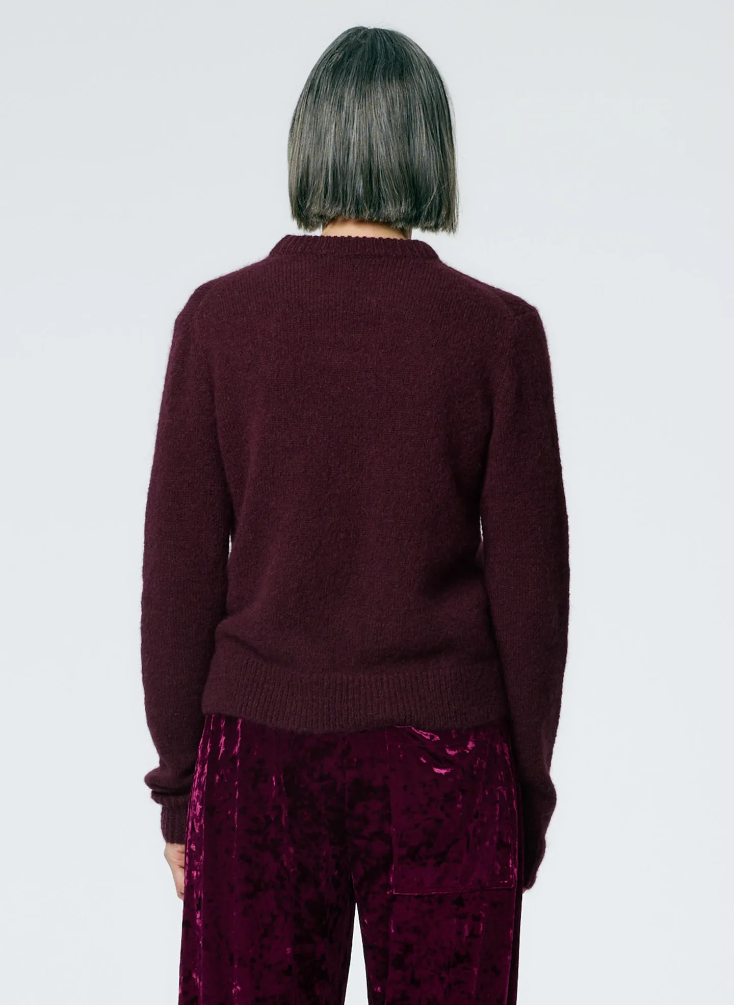Soft Mohair Shrunken Crewneck Pullover sold by Tibi product image thumbnail 3