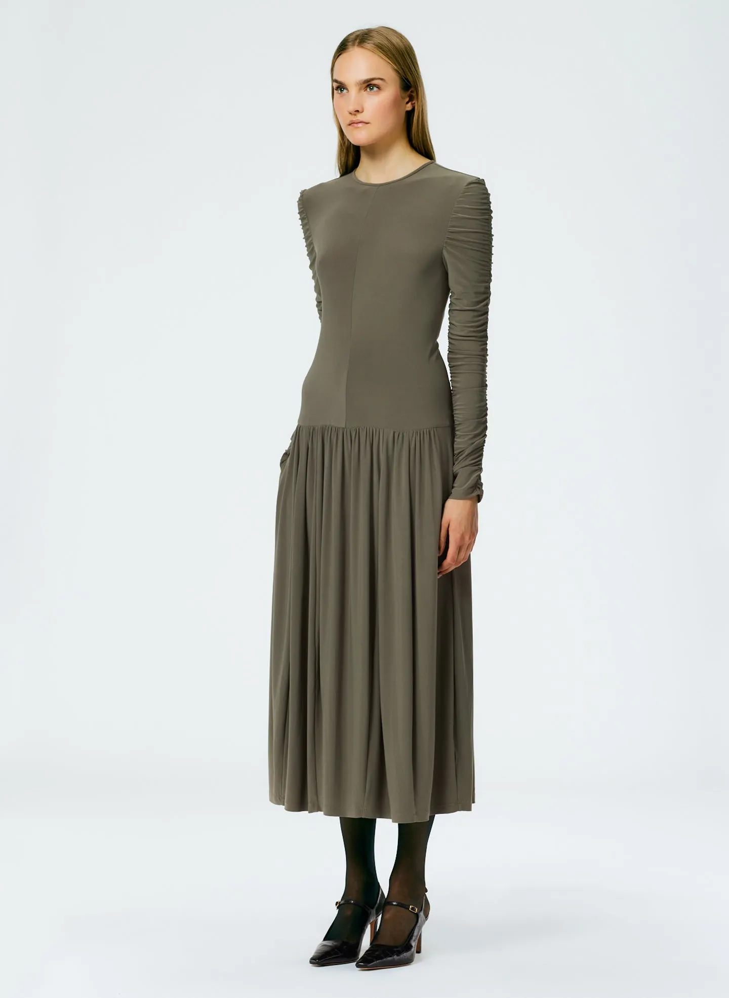 Drapey Jersey Ruched Dress sold by Tibi product image thumbnail 2