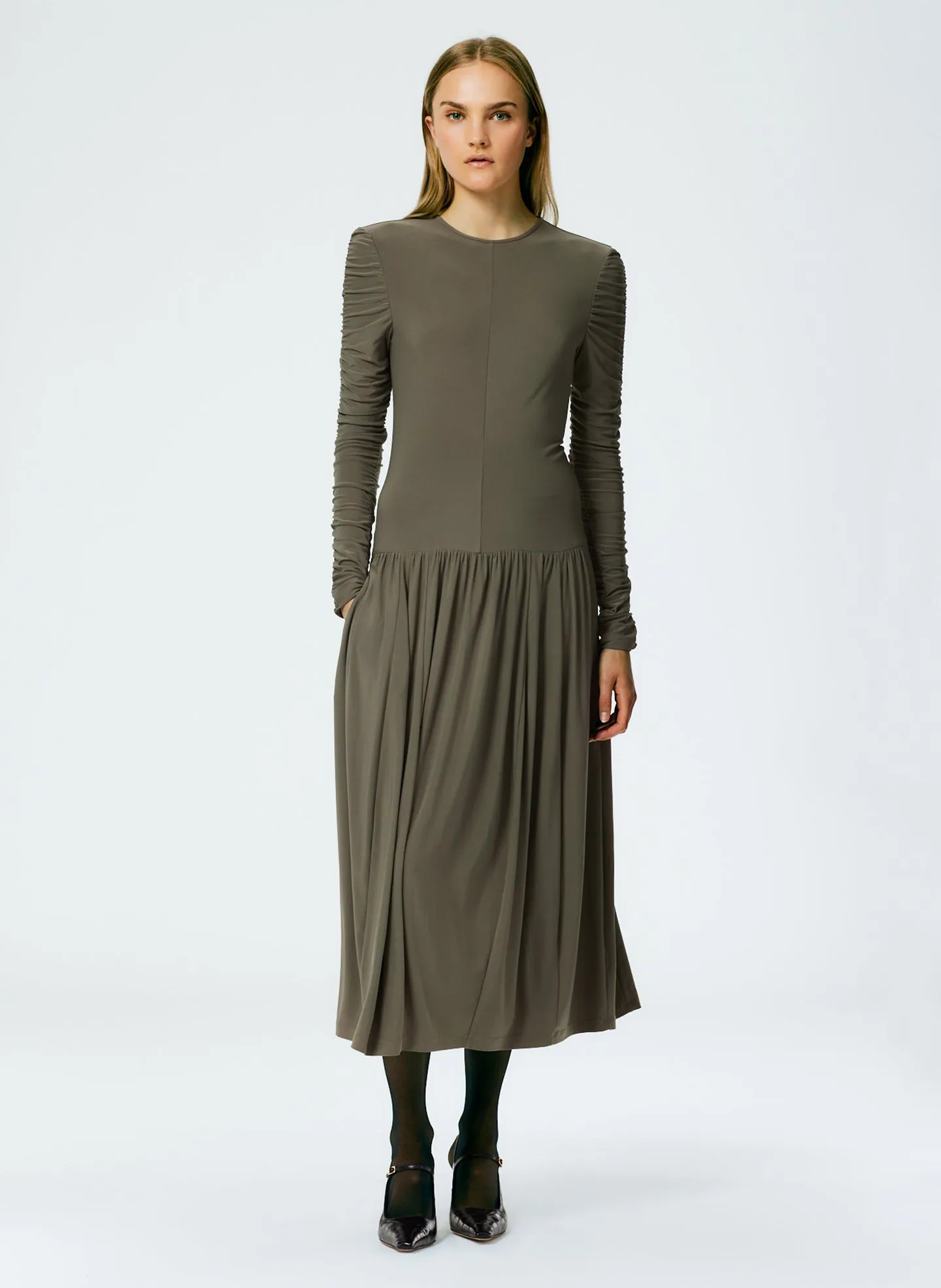 Drapey Jersey Ruched Dress sold by Tibi