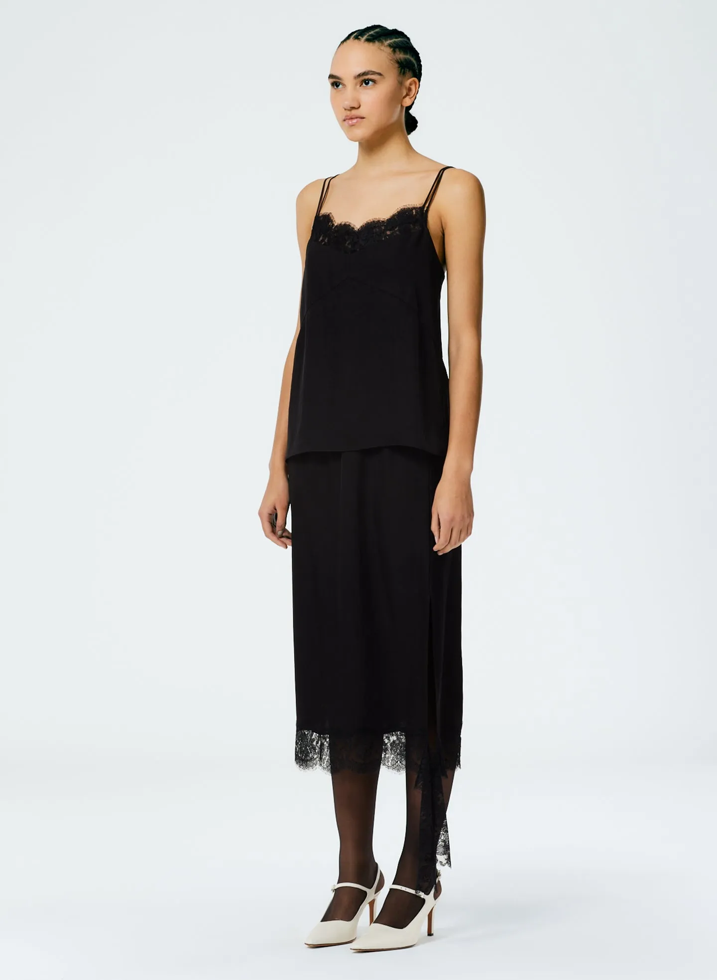 Lace Slip Skirt sold by Tibi product image thumbnail 2