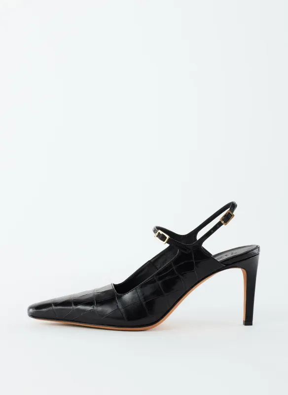 Croc Print Bob Slingback sold by Tibi