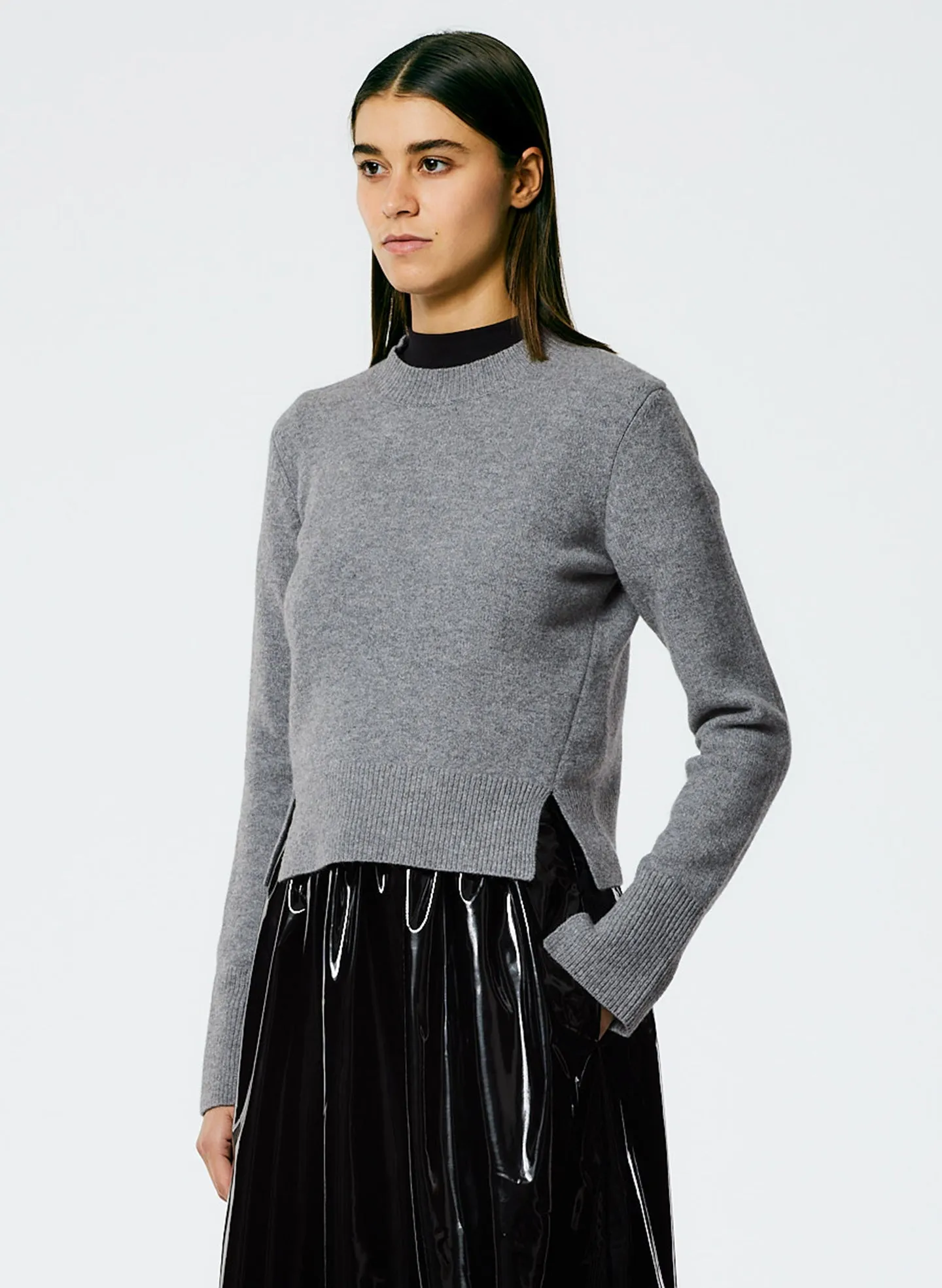Stretch Cashmere Crewneck Pullover sold by Tibi product image thumbnail 3