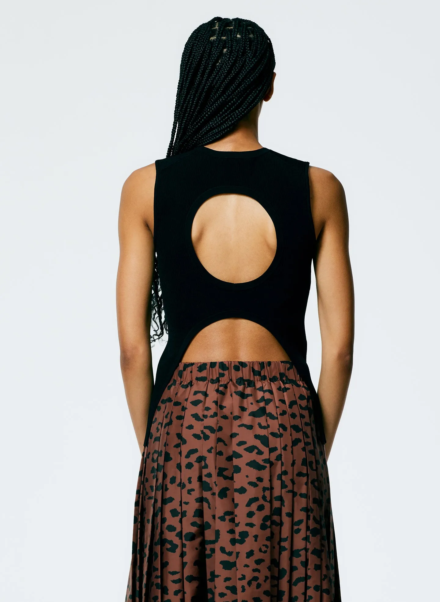 Giselle Stretch Sweater Circle Openback Tank sold by Tibi product image thumbnail 4