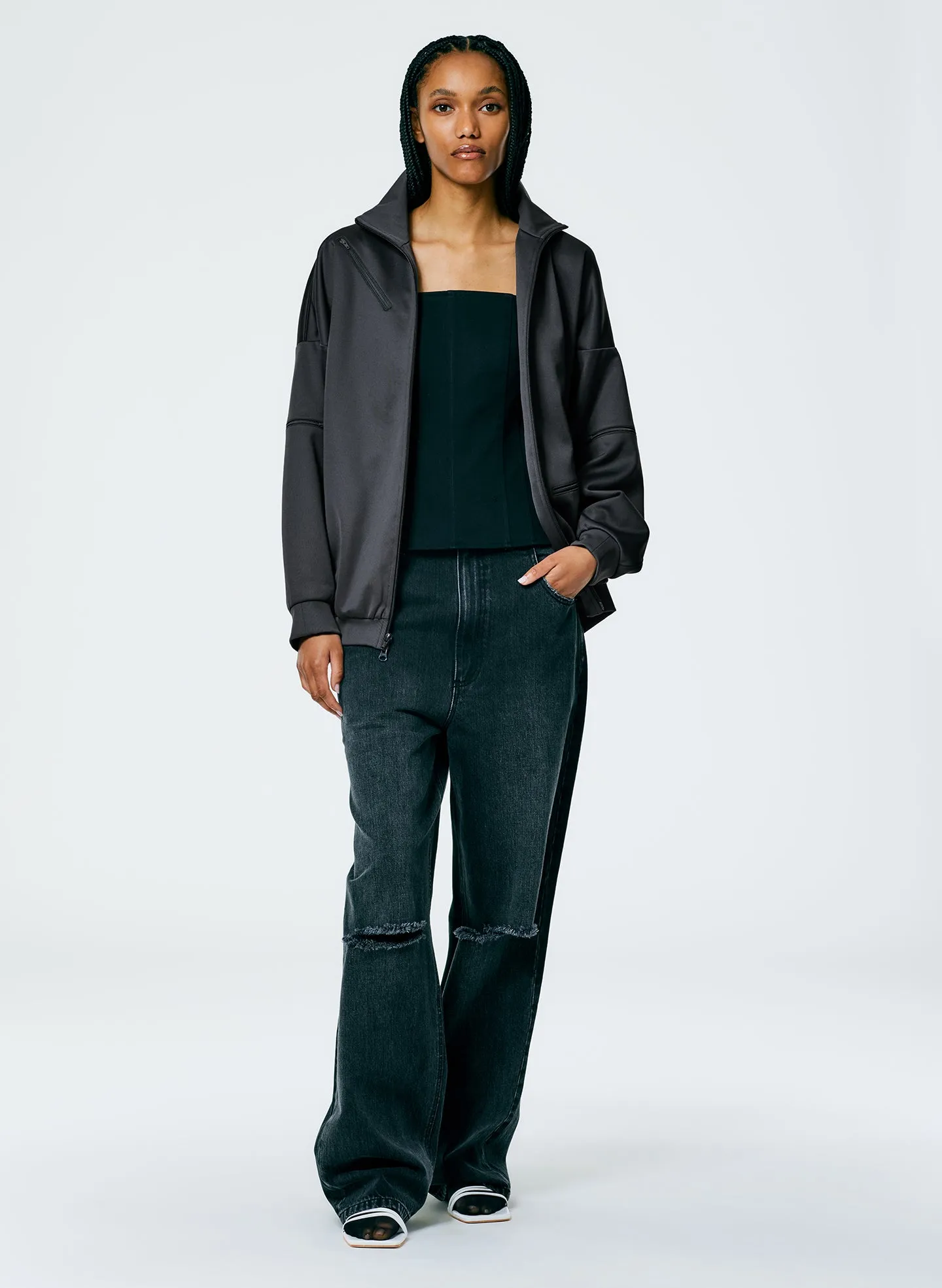 Active Knit Zipper Detailed Track Jacket sold by Tibi