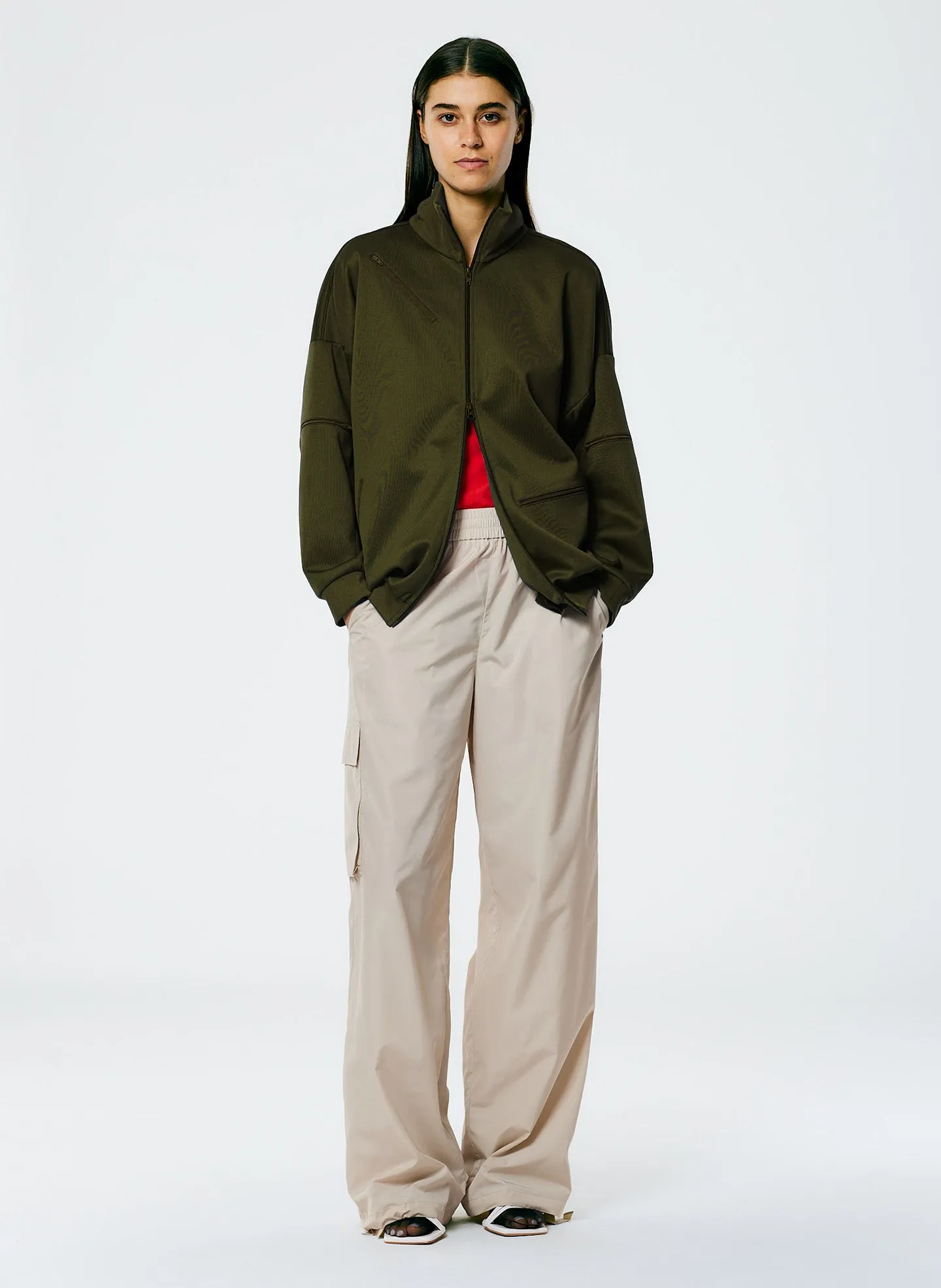 Active Knit Zipper Detailed Track Jacket sold by Tibi product image thumbnail 4